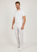 Men’s White Multi-Stripe Casual Trousers MTR-5