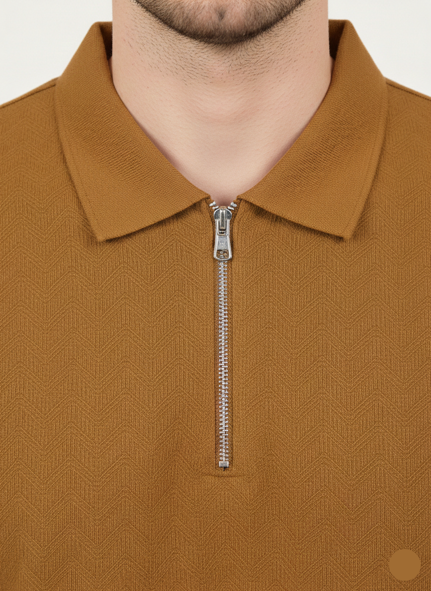 Men's Polo T-shirt - Brown Color (Western stop Brand) - MPT-11