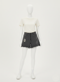 Girls Denim Shorts - Grey WST-1