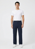 Men's Navy Blue Regular Fit Trousers MTR-12