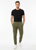 Men's Olive Green Moto Biker Joggers MTR - 01