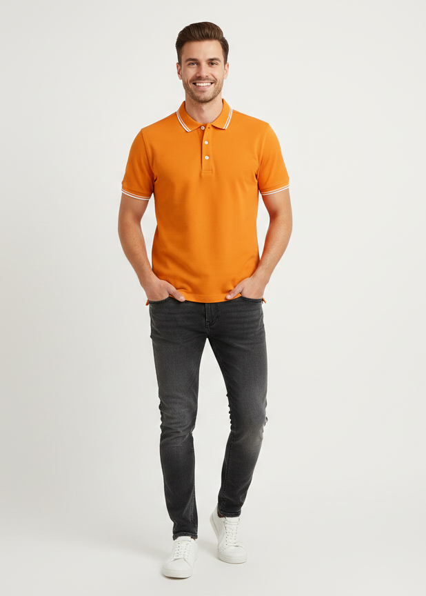 Mens Polo T-shirt - Orange (Payper Brand) - MPT09