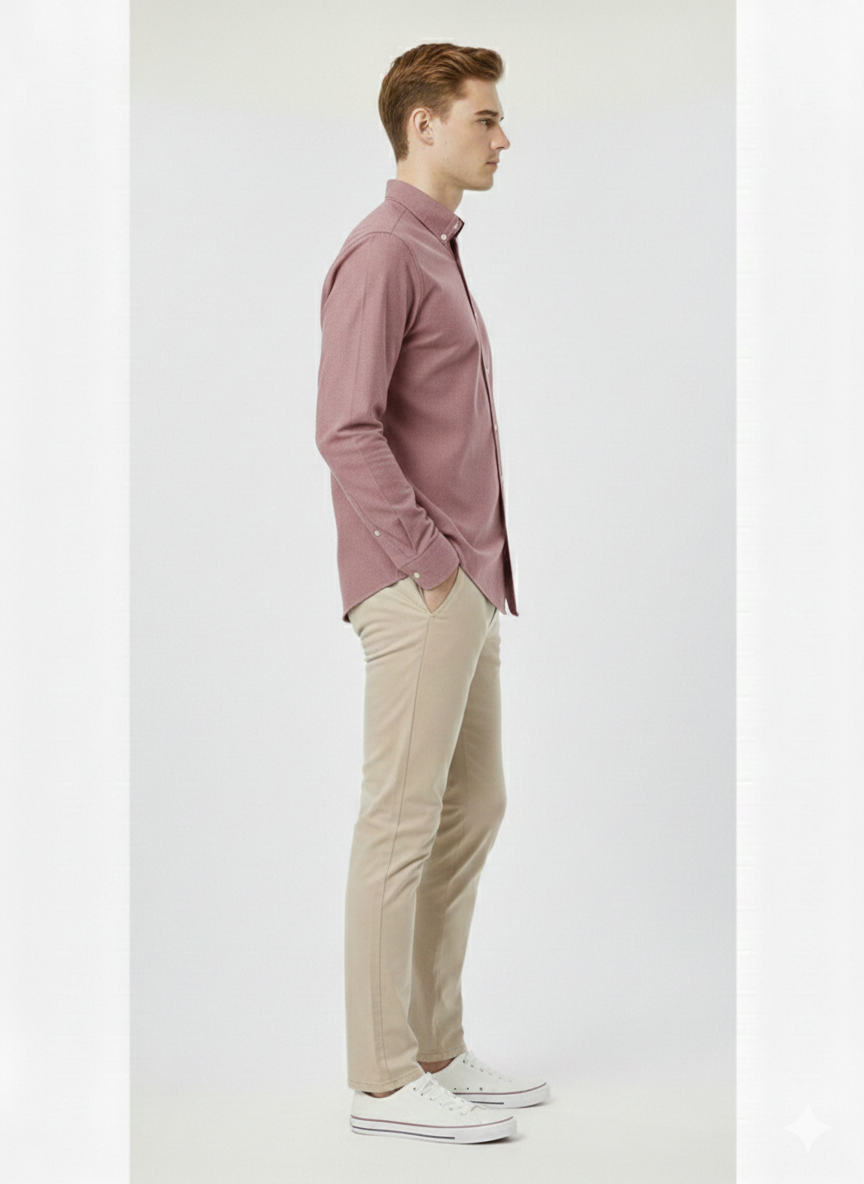 Men's Casual Shirt - Light Pink (Ralph Lauren Brand) MS-05