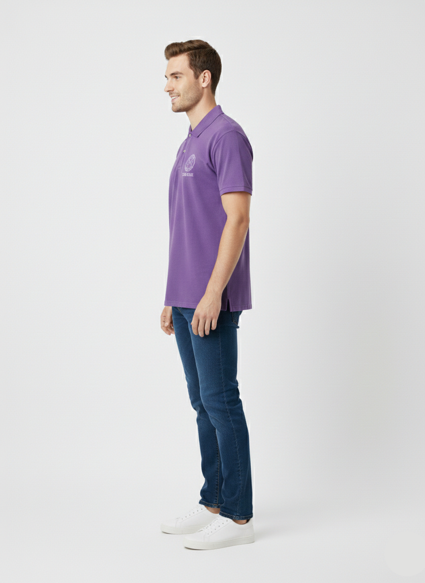 Men’s Purple Polo Shirt – Casual Half Sleeve Cotton T-Shirt - MPT- 10