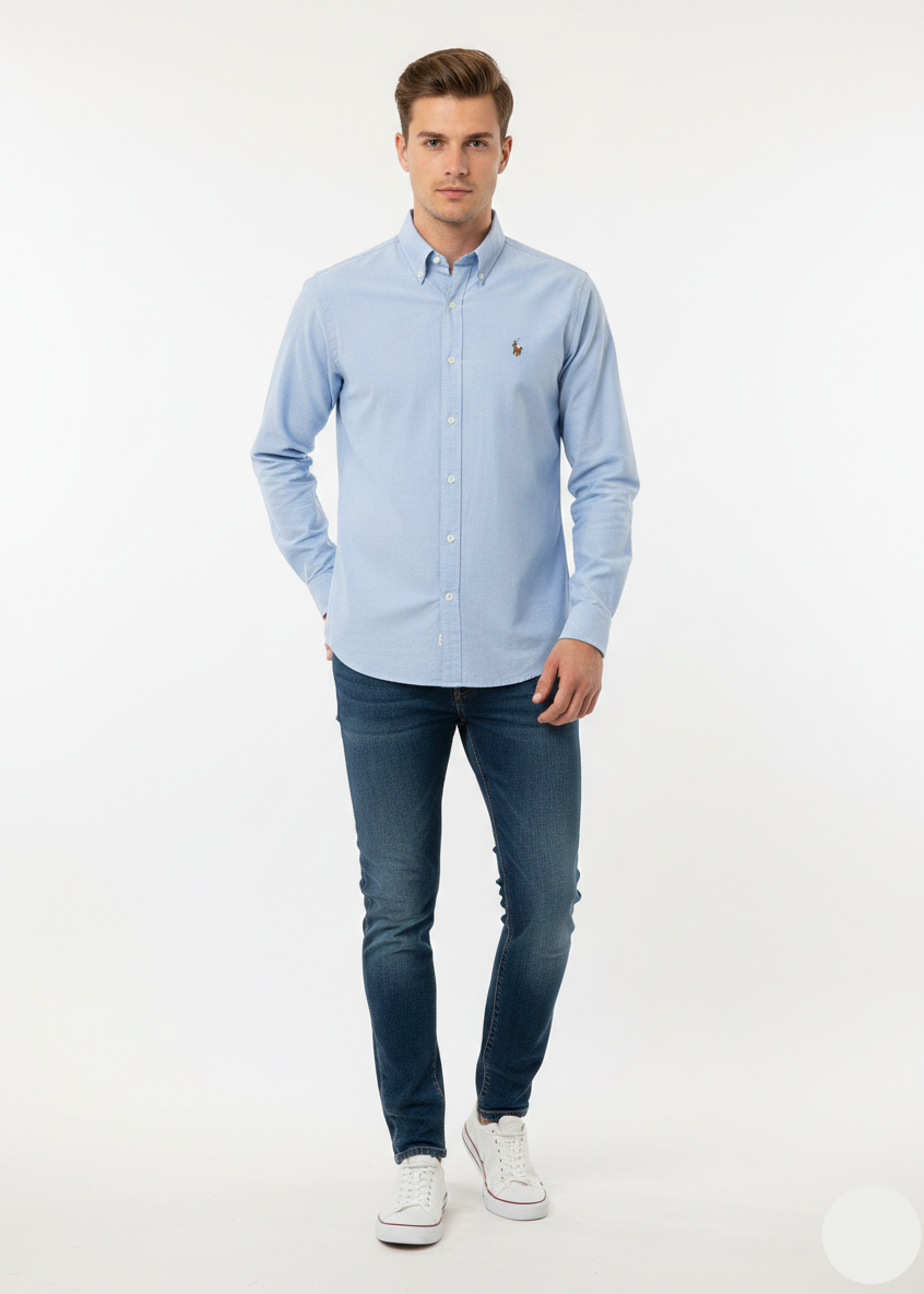 Men's Casual Shirt - Light Blue (Ralph Lauren Brand) MS-03