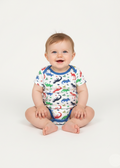 Infant Dino Print Short Sleeve Romper KR-04