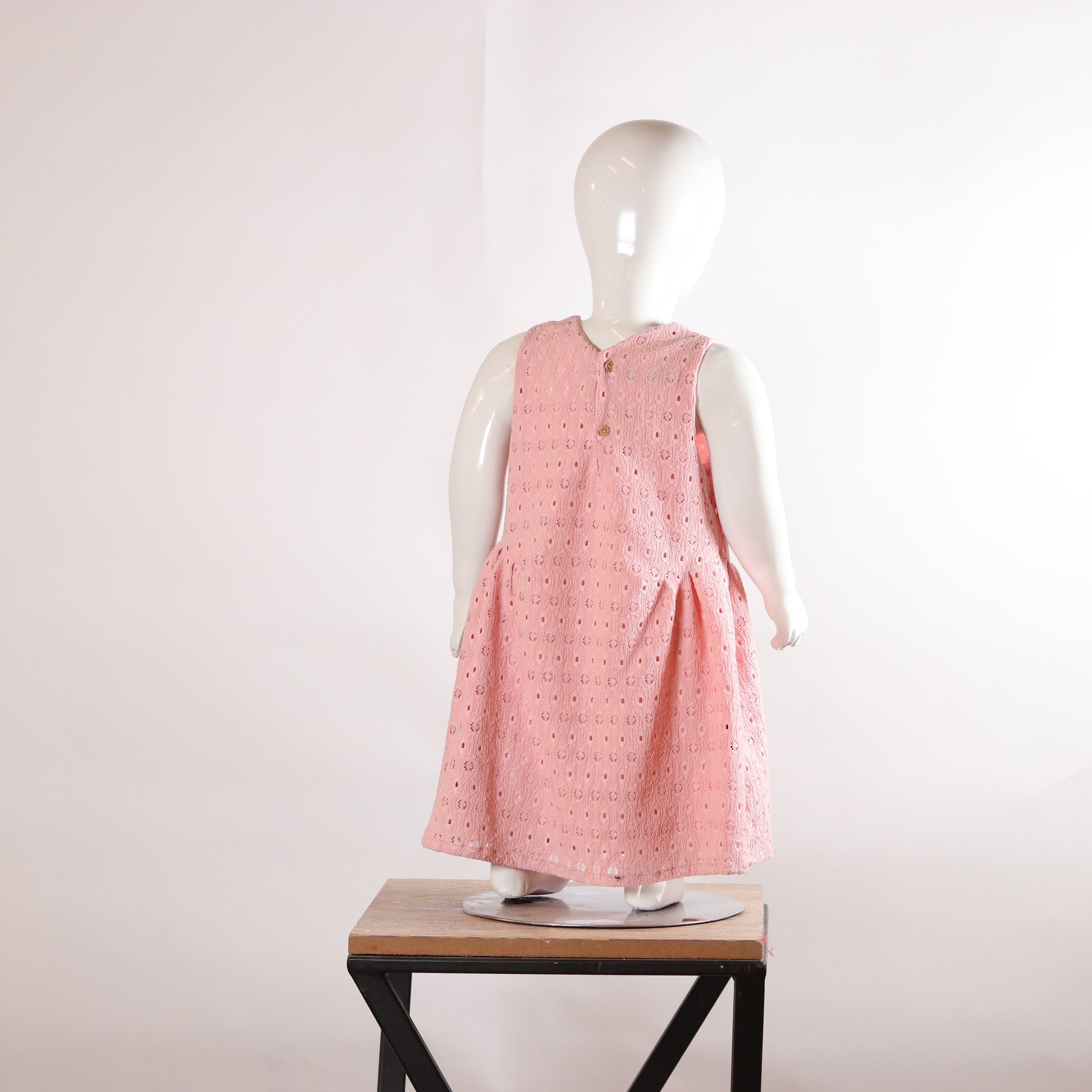 Lily Blush Pink Bow-Detail Girls’ Frock