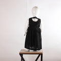 Lily Midnight Black Embroidered Girls’ Frock