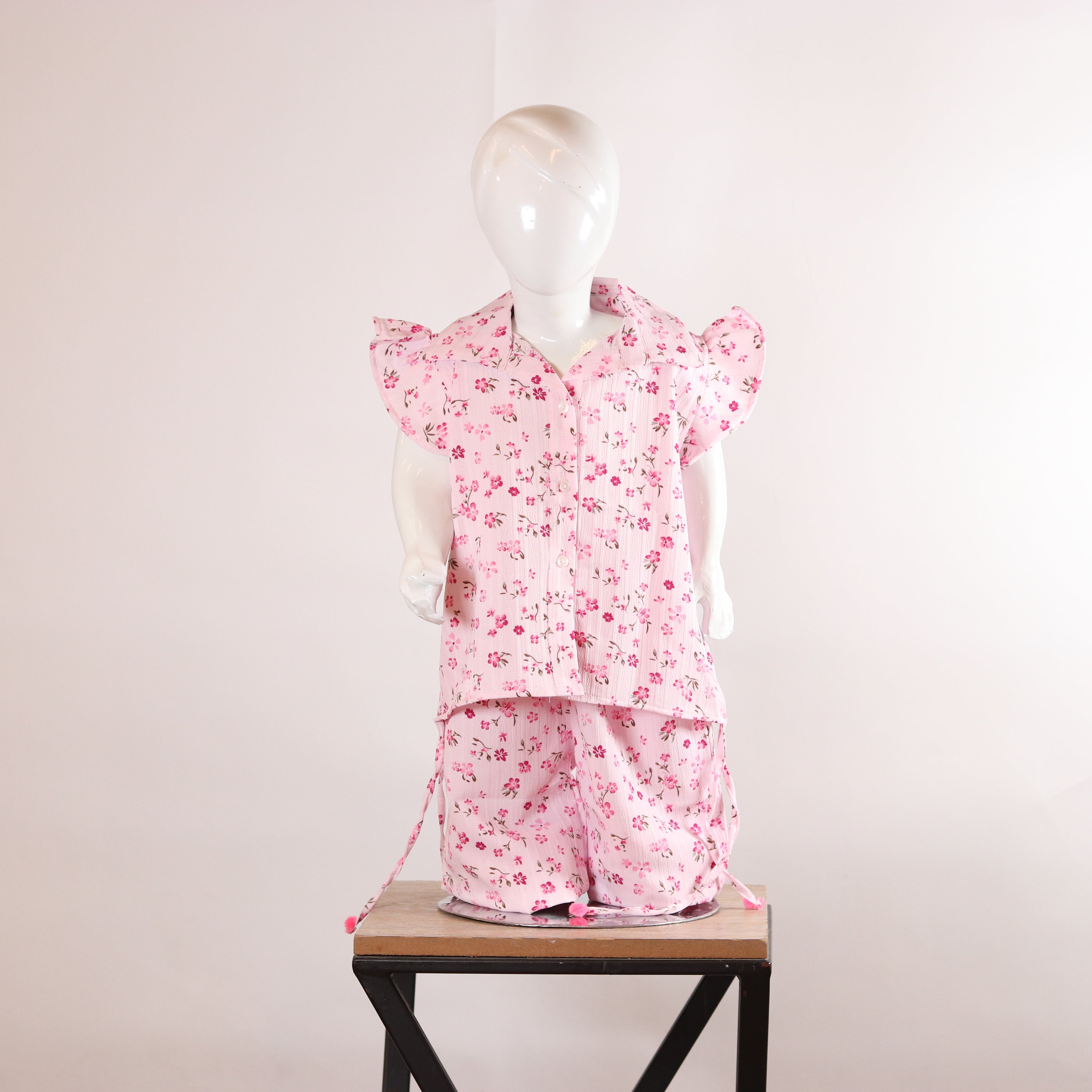 Lily Pink Blossom Girls’ Cotton Co-ord Set