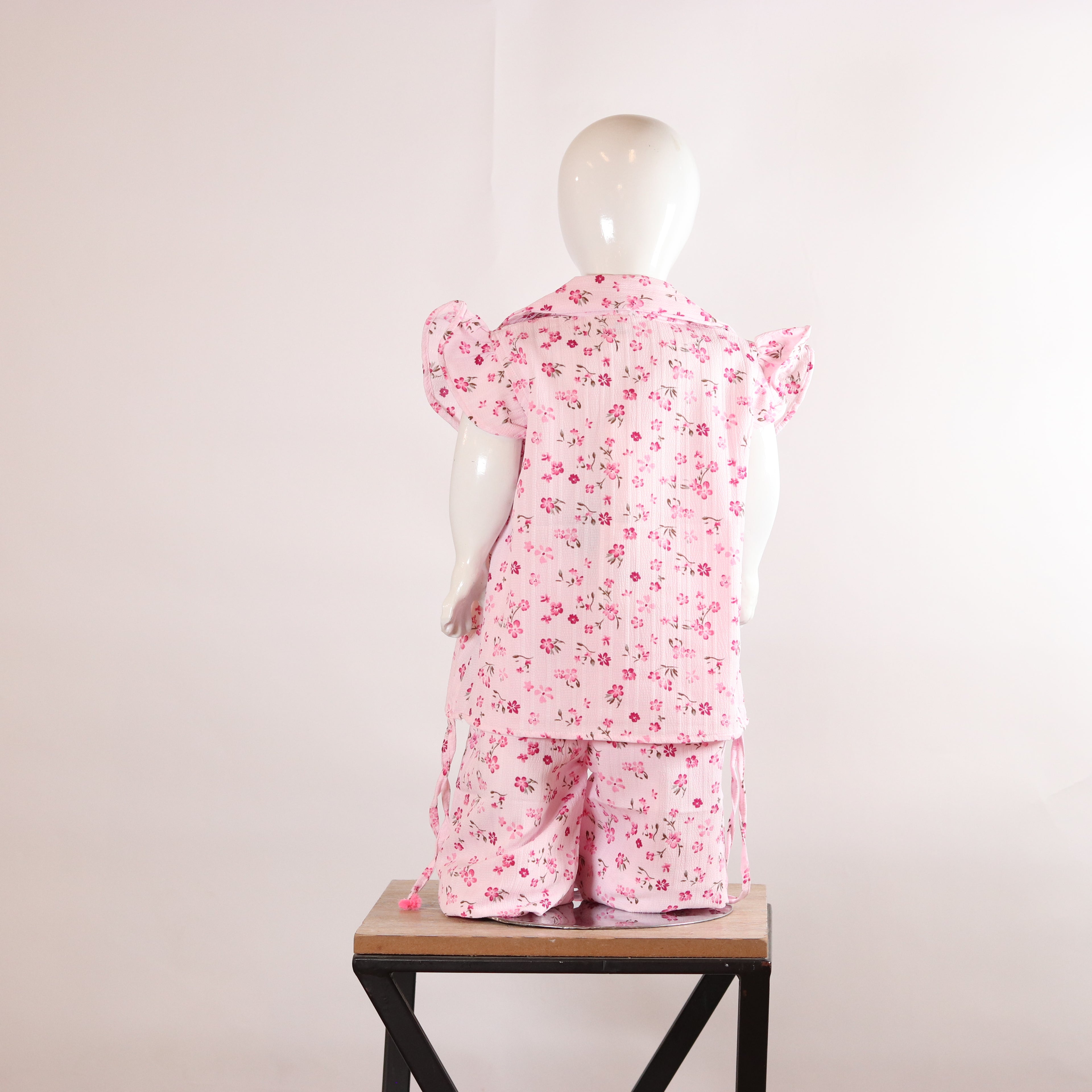 Lily Pink Blossom Girls’ Cotton Co-ord Set