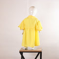 Lily Sunshine Yellow Ruffle-Sleeve Girls’ Frock
