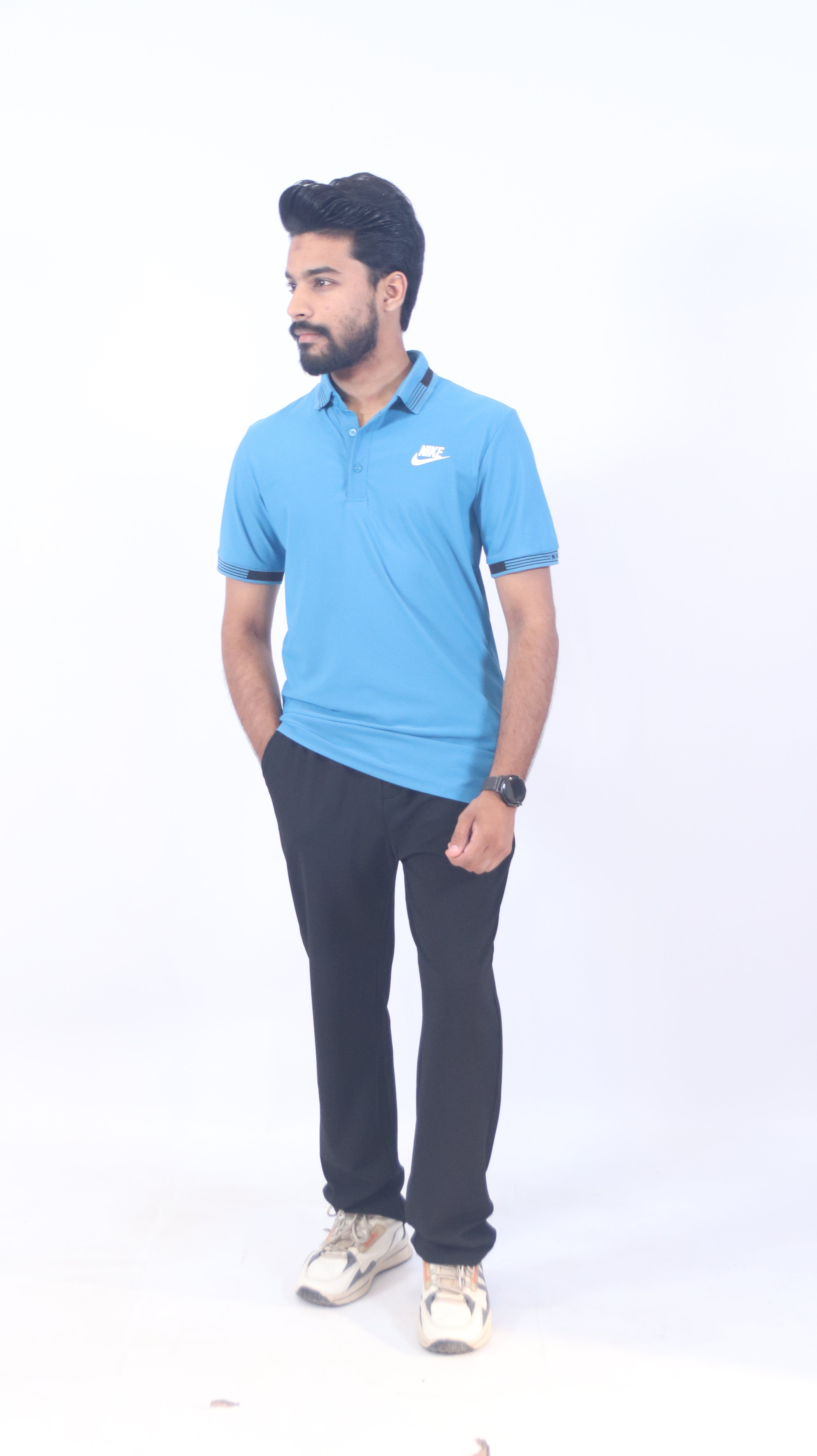 Aqua Blue Performance Polo Shirt