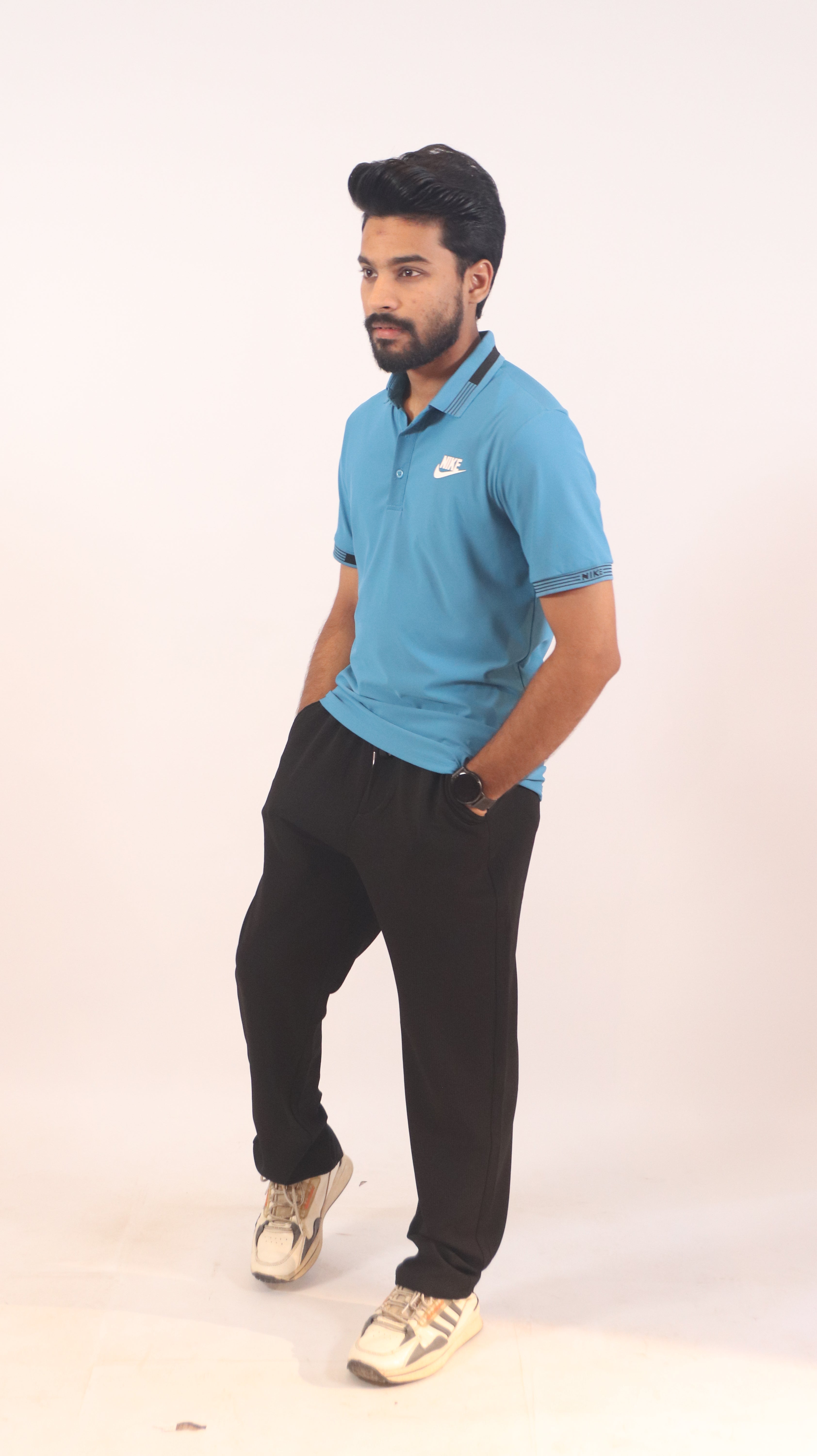 Aqua Blue Performance Polo Shirt