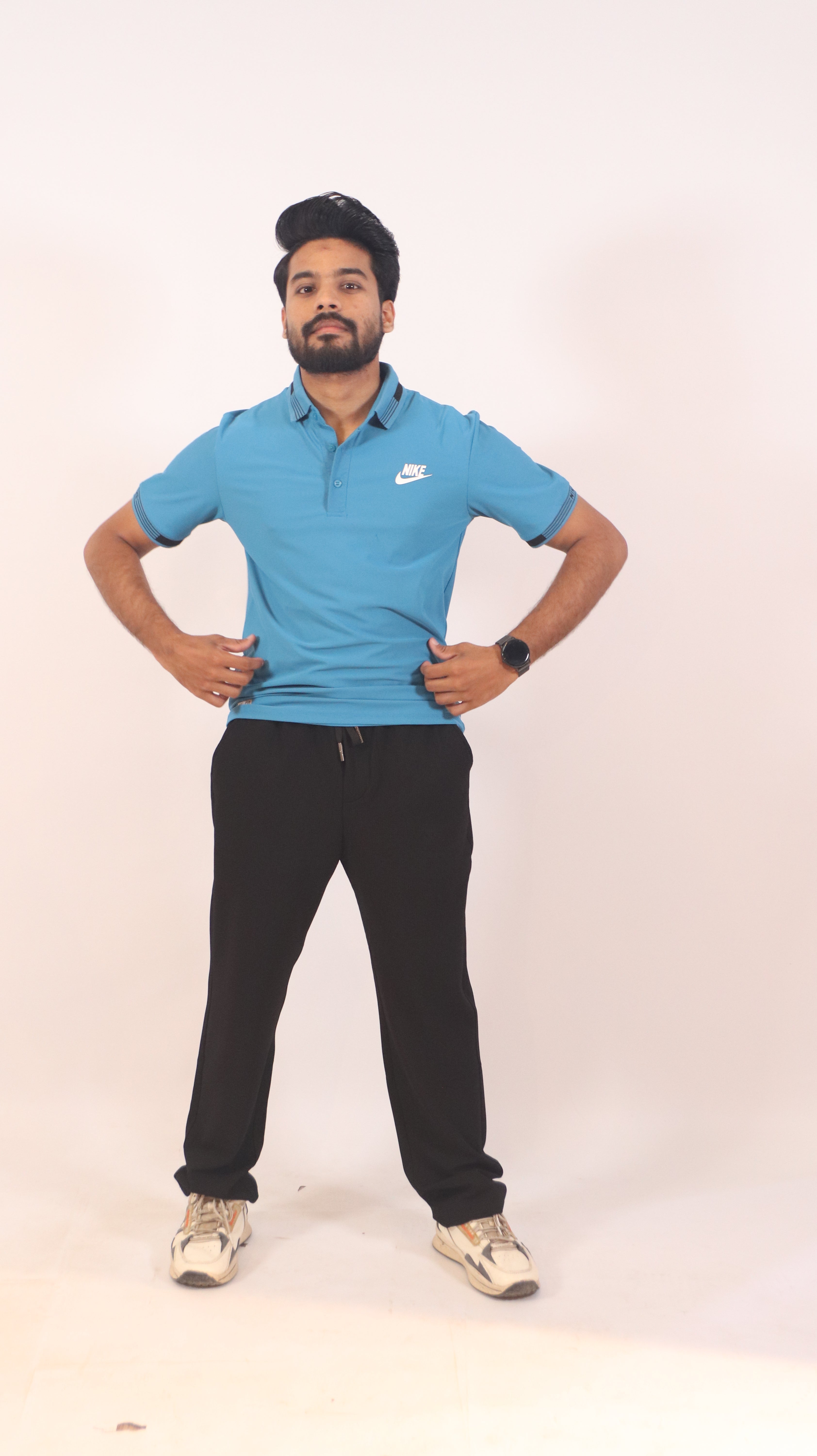 Aqua Blue Performance Polo Shirt