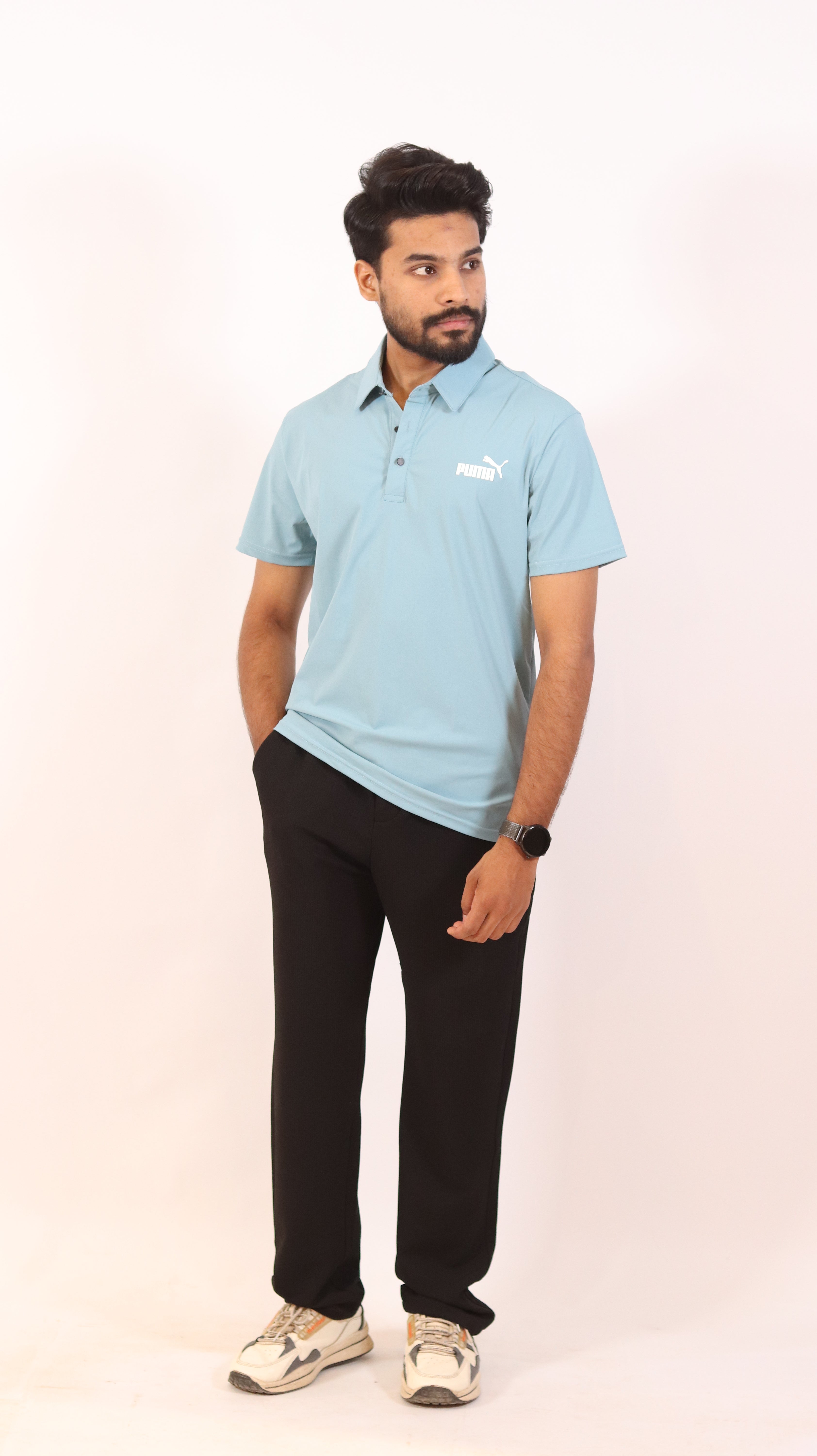 Sky Blue Performance Polo Shirt