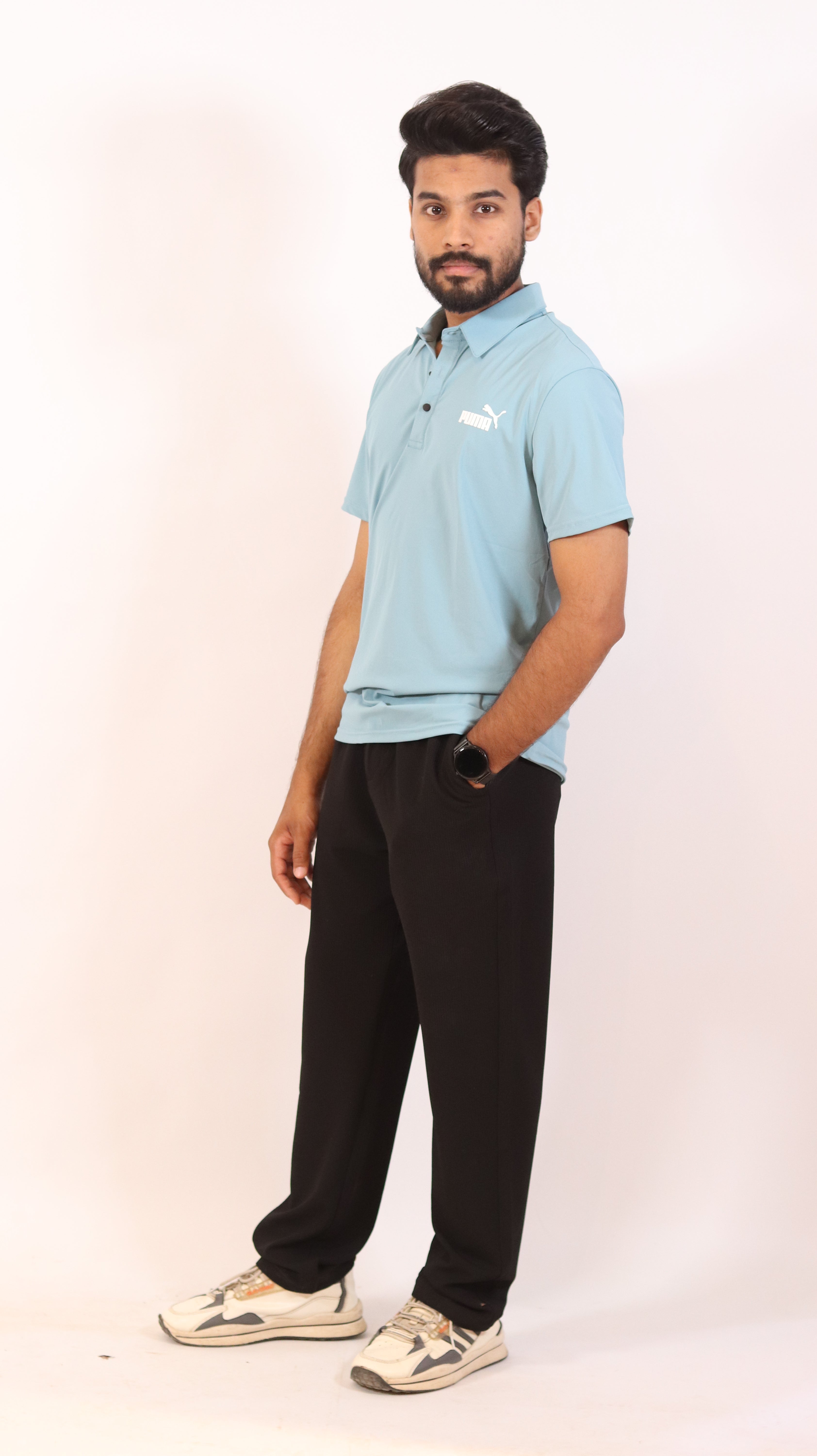 Sky Blue Performance Polo Shirt