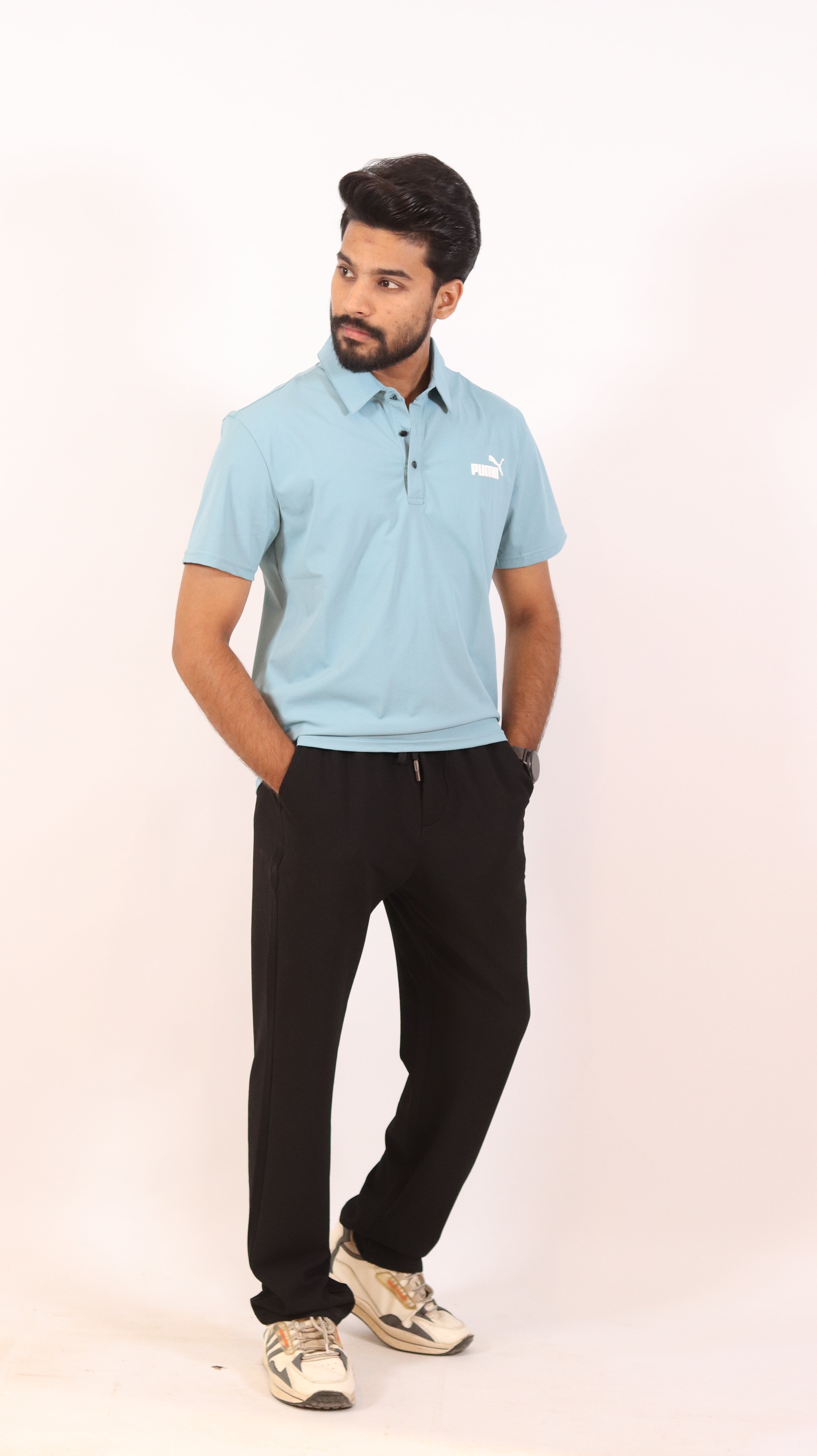 Sky Blue Performance Polo Shirt