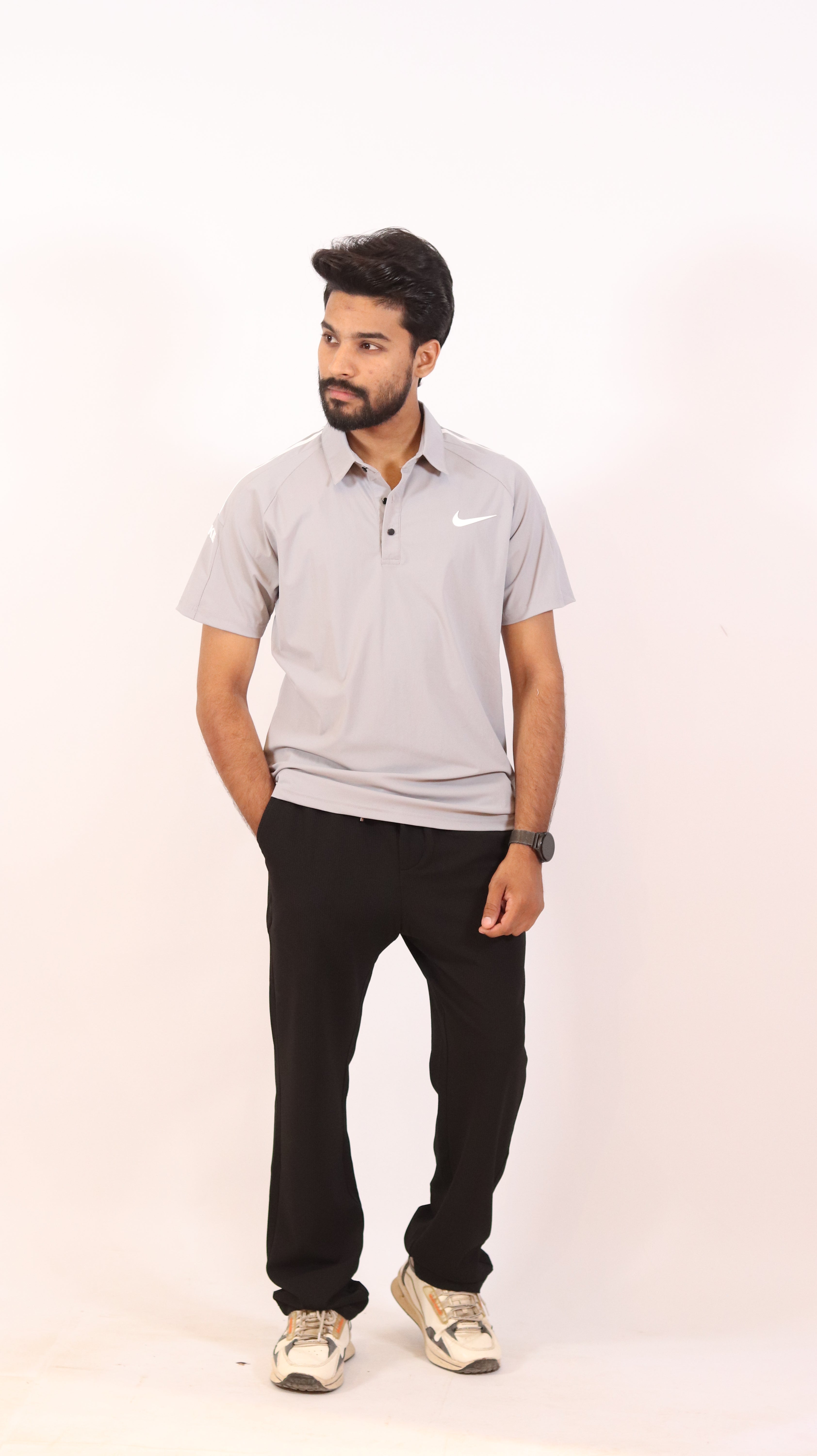 Men’s Nike Light Grey Polo