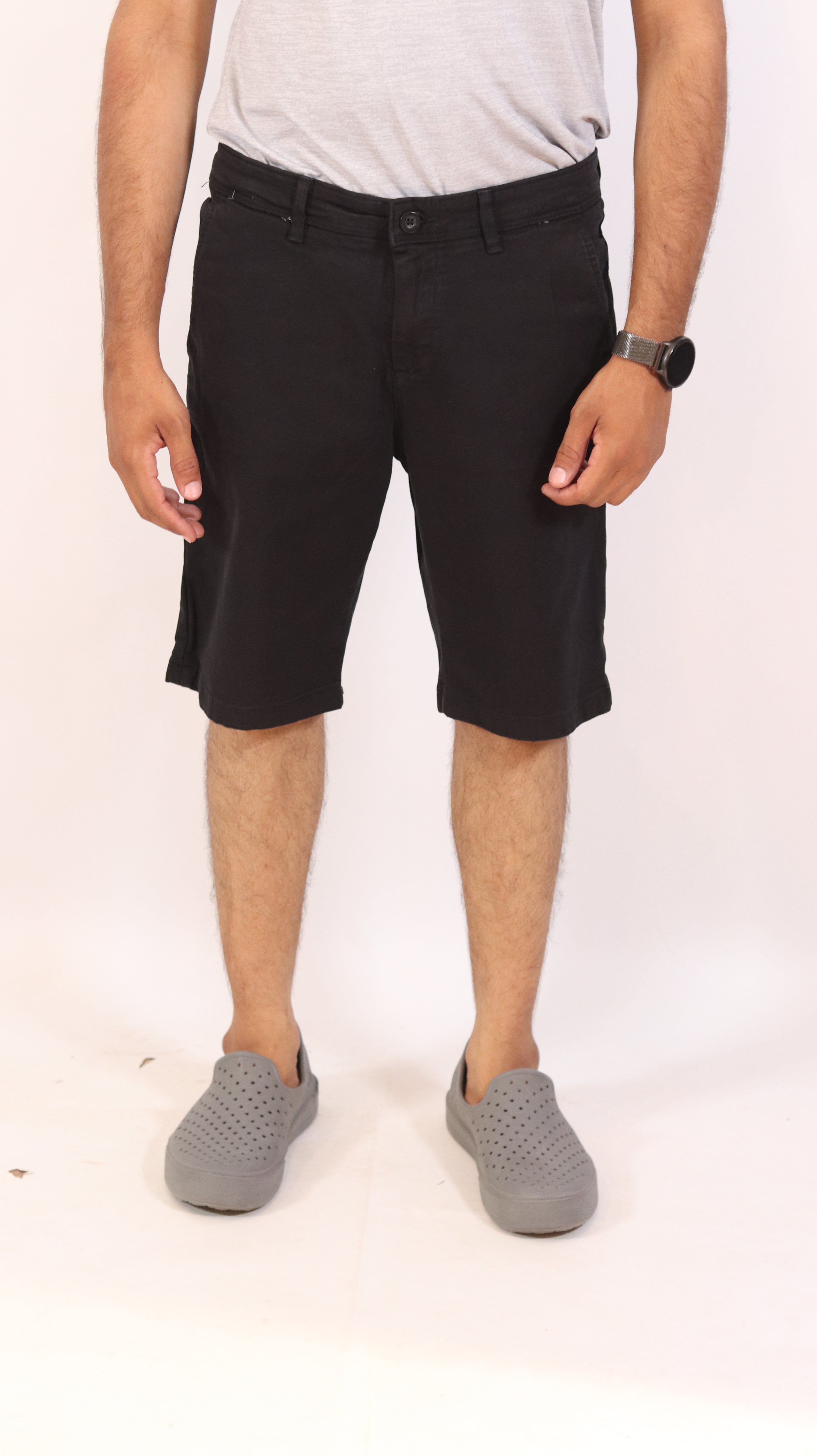 Classic Black Chino Shorts