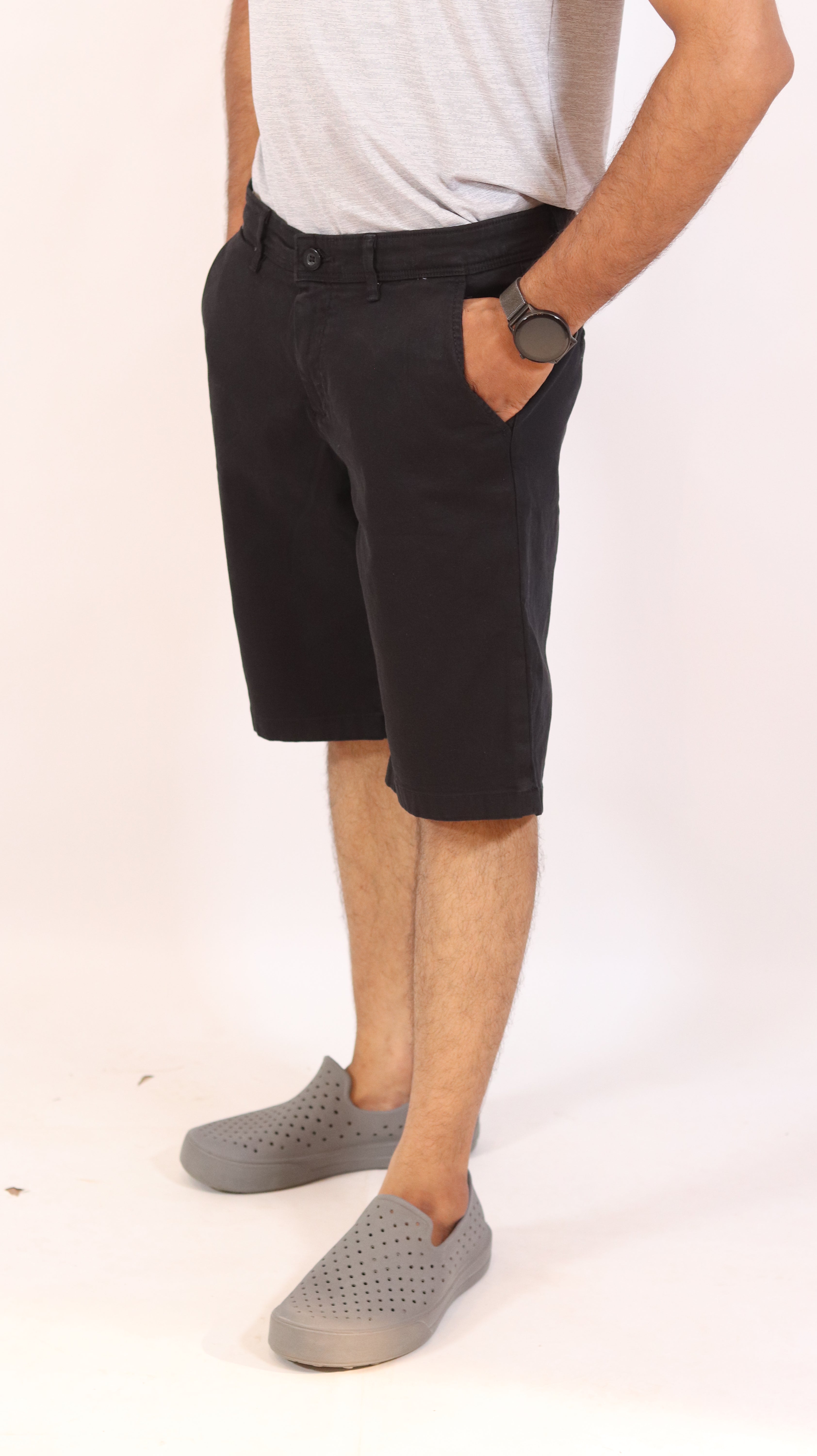 Classic Black Chino Shorts