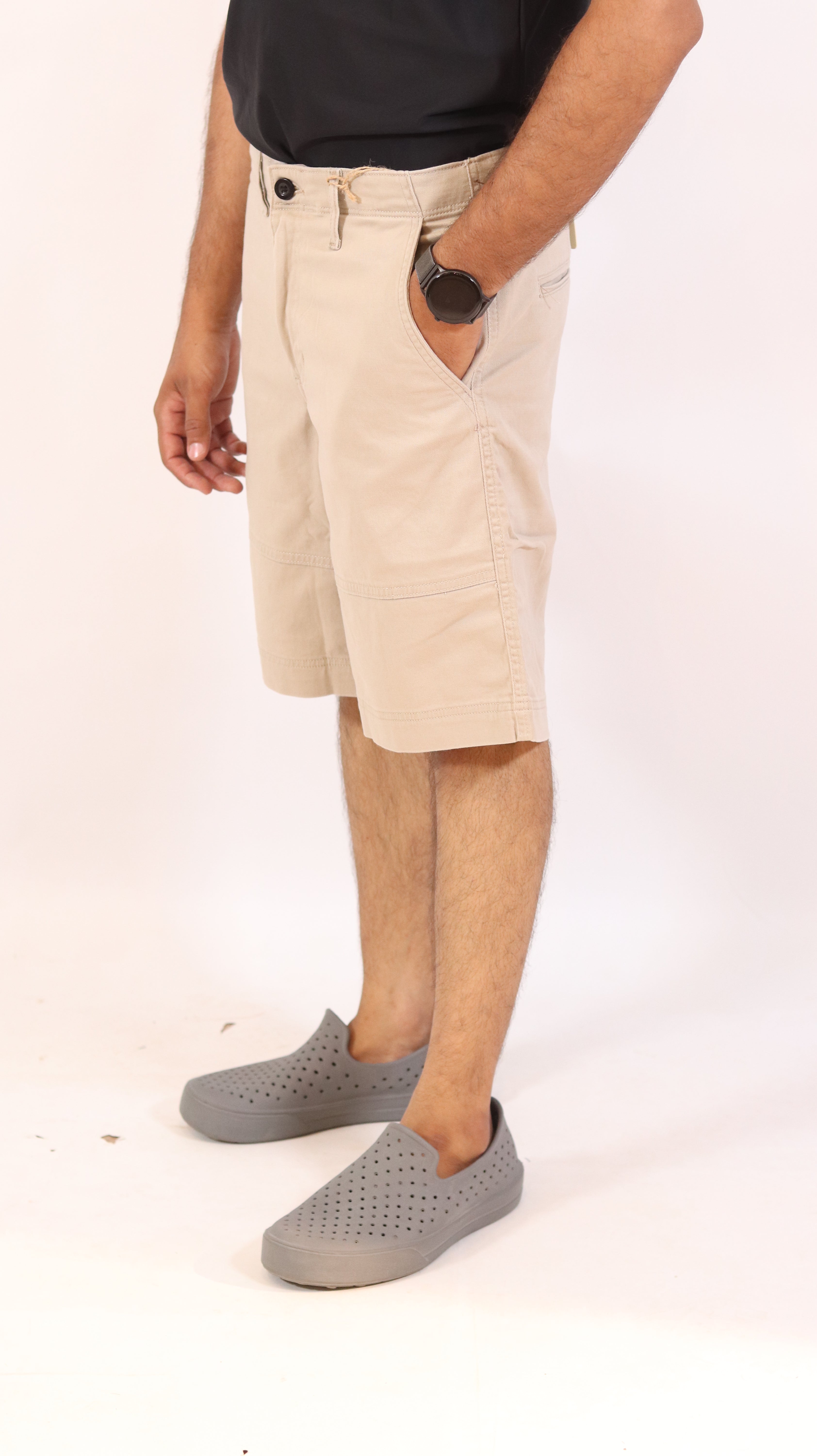 Sand Beige Utility Shorts