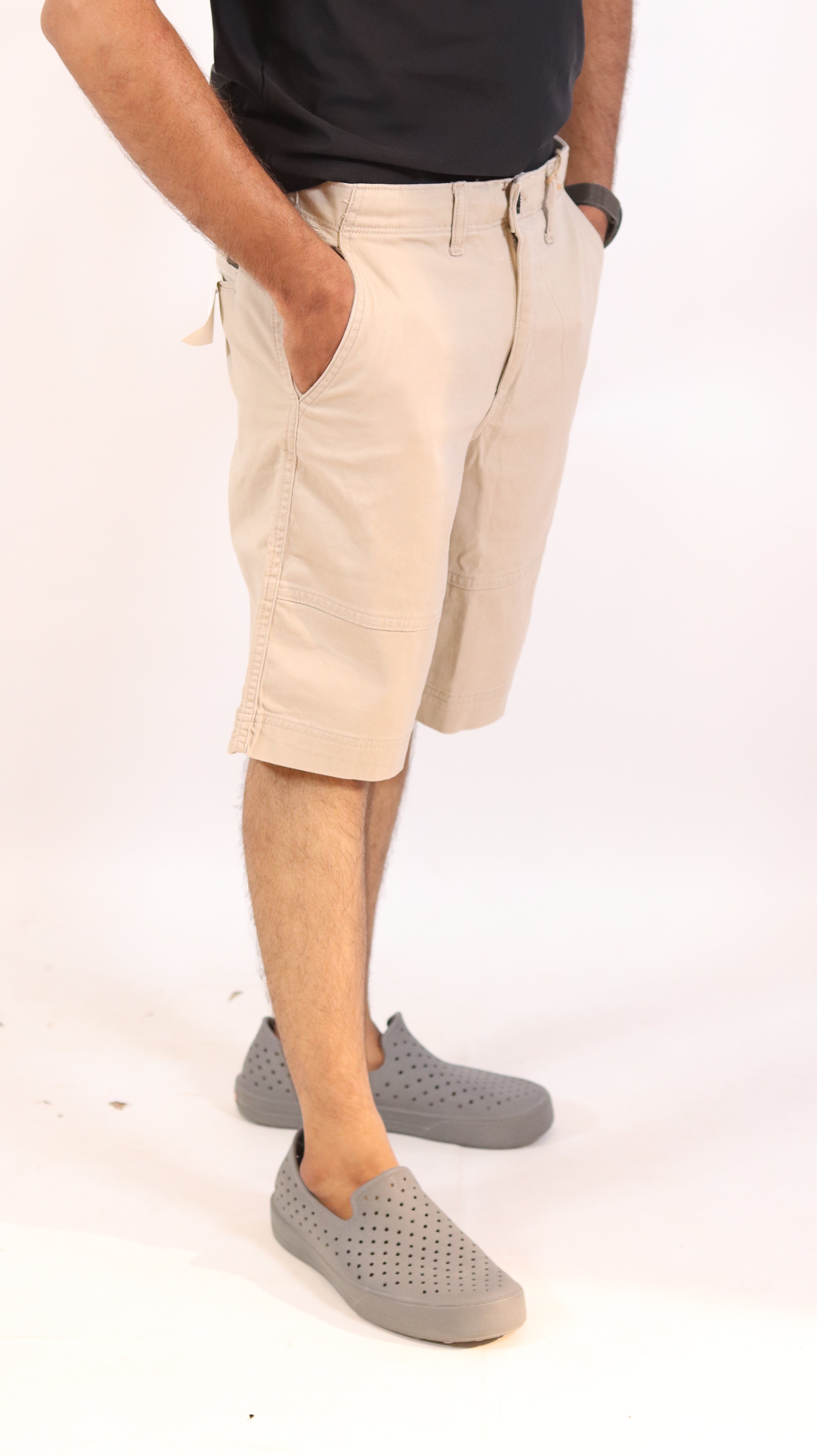 Sand Beige Utility Shorts
