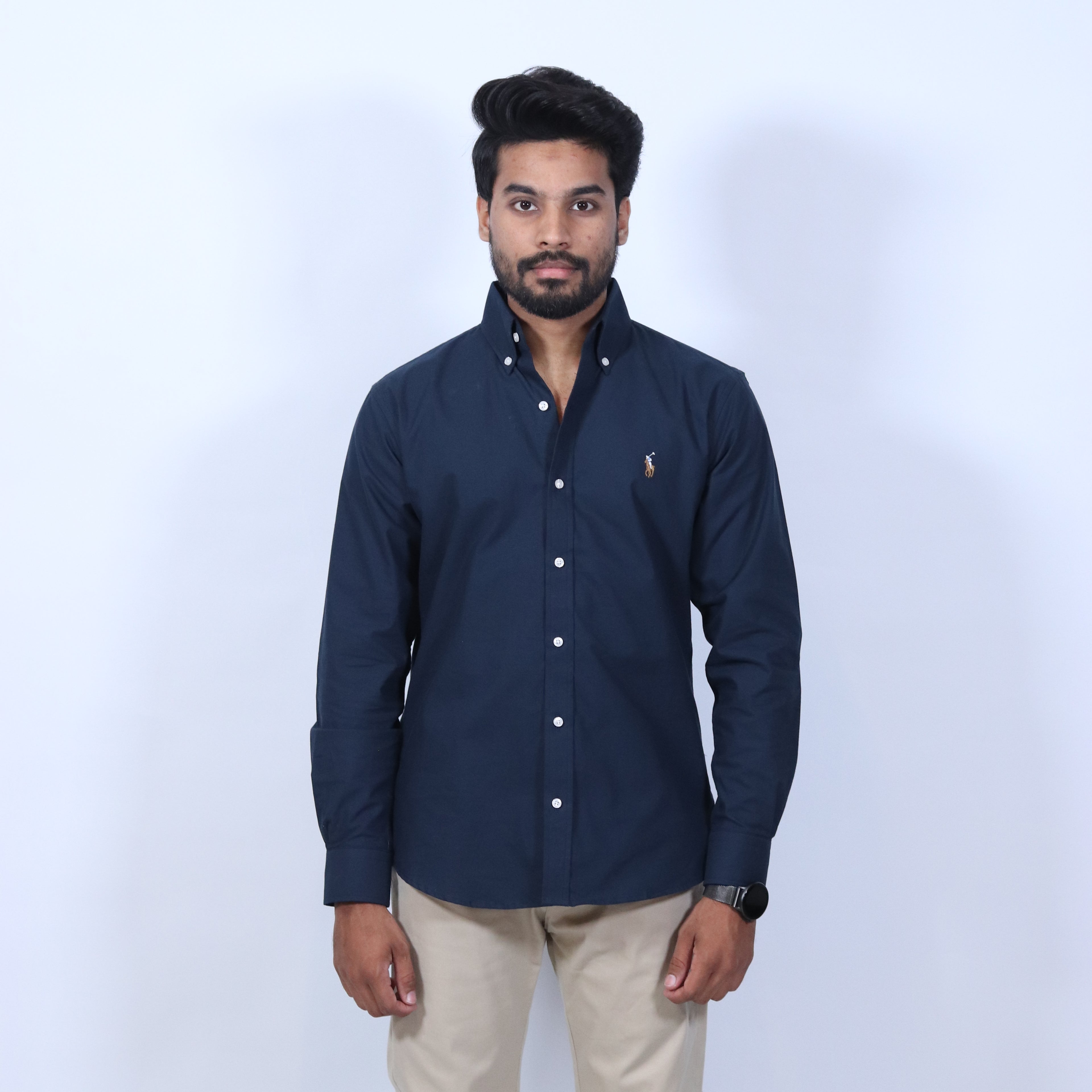 Classic Navy Blue Casual Shirt
