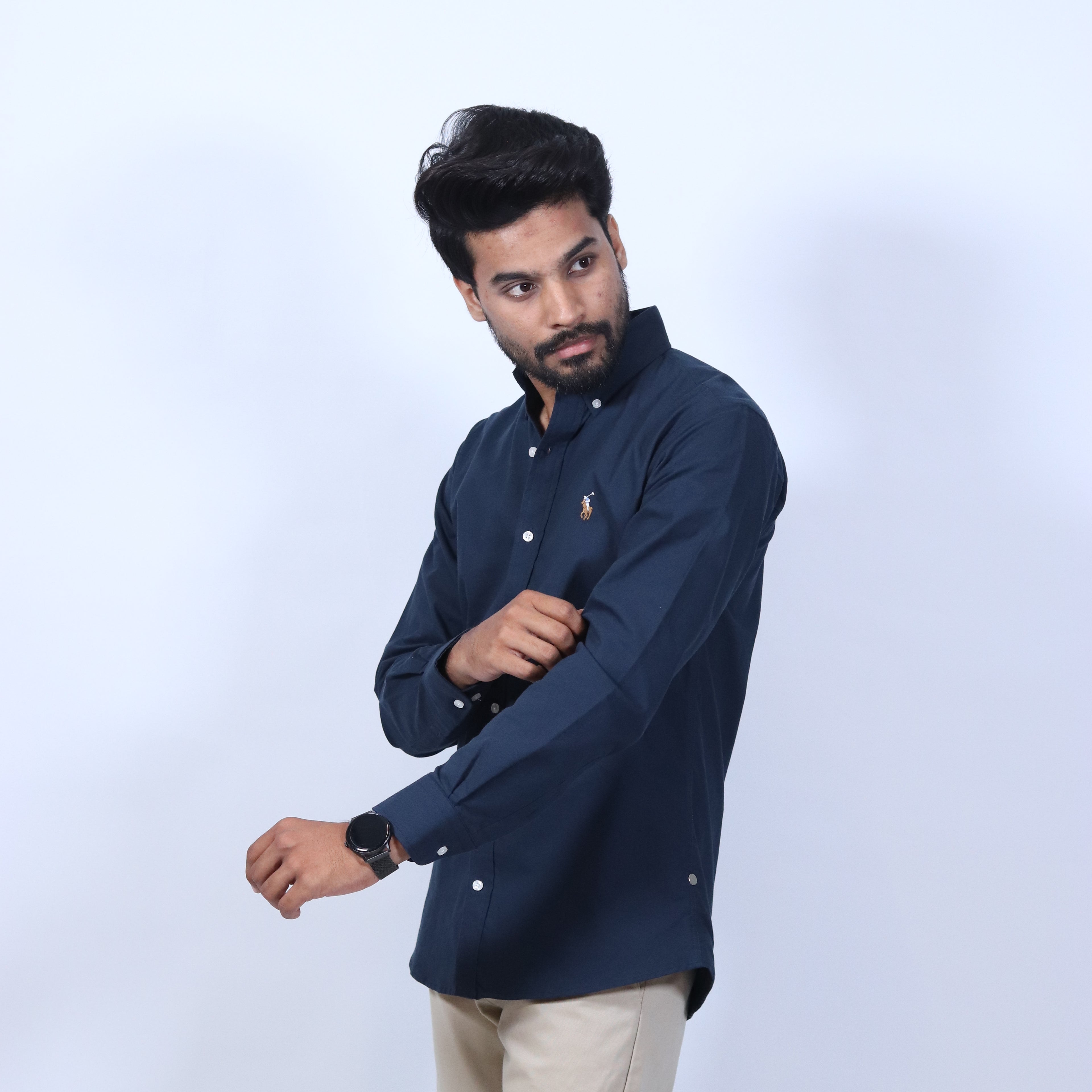 Classic Navy Blue Casual Shirt