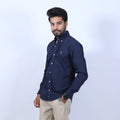 Classic Navy Blue Casual Shirt