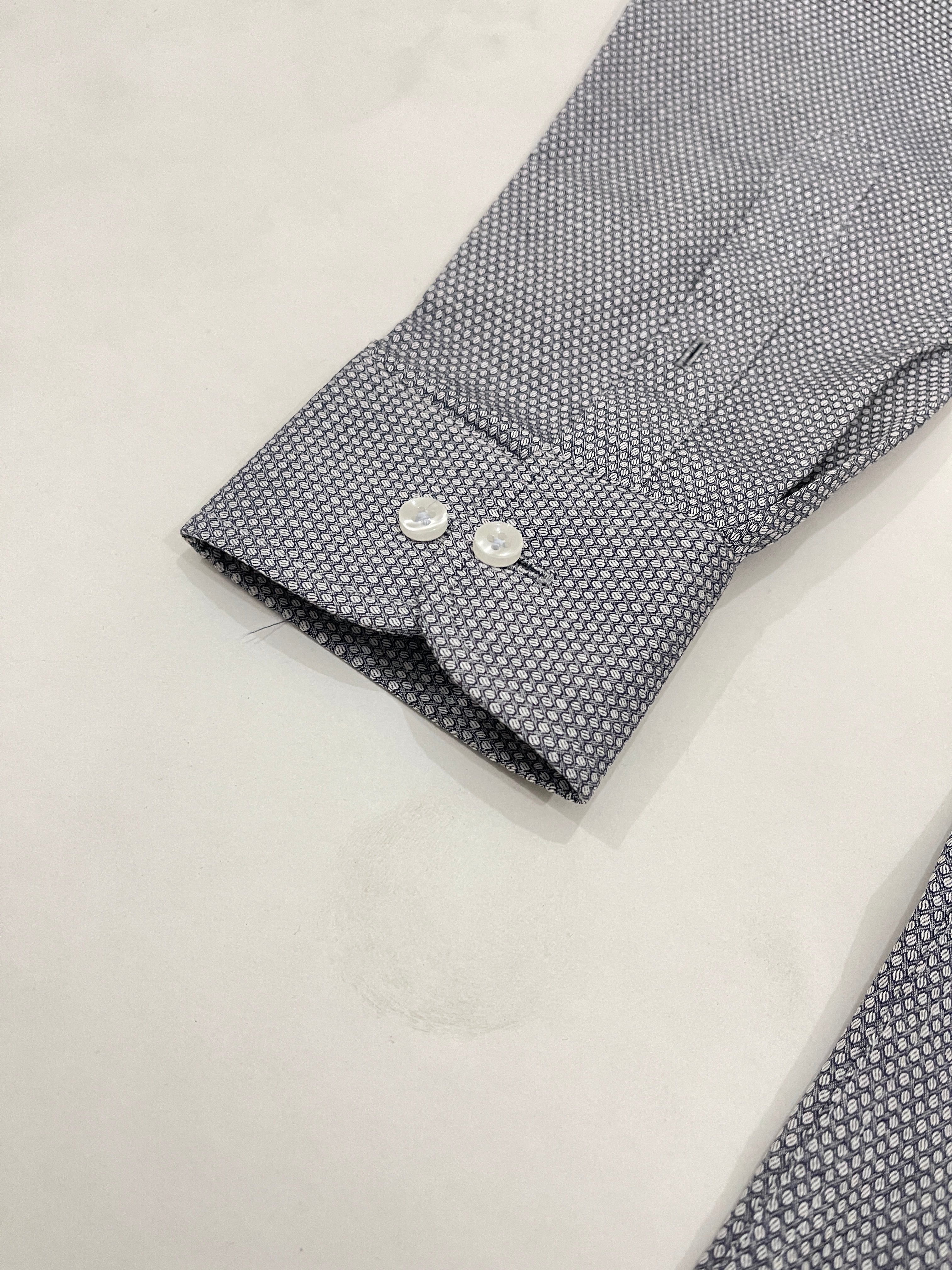 Mens Formal Shirt - Light Gray (Calvin Klein Brand)