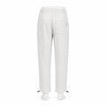 White Textured Jogger Pants