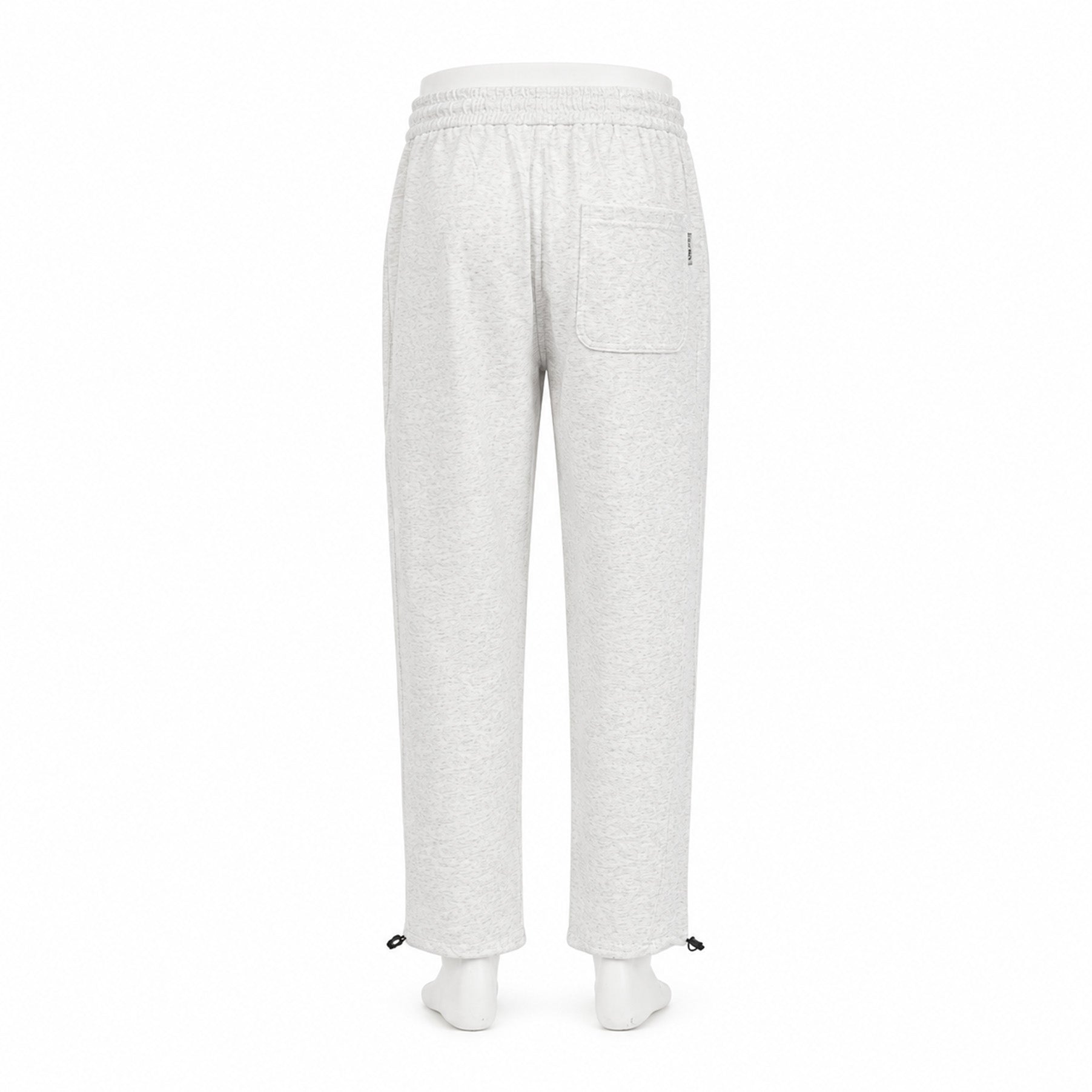 White Textured Jogger Pants