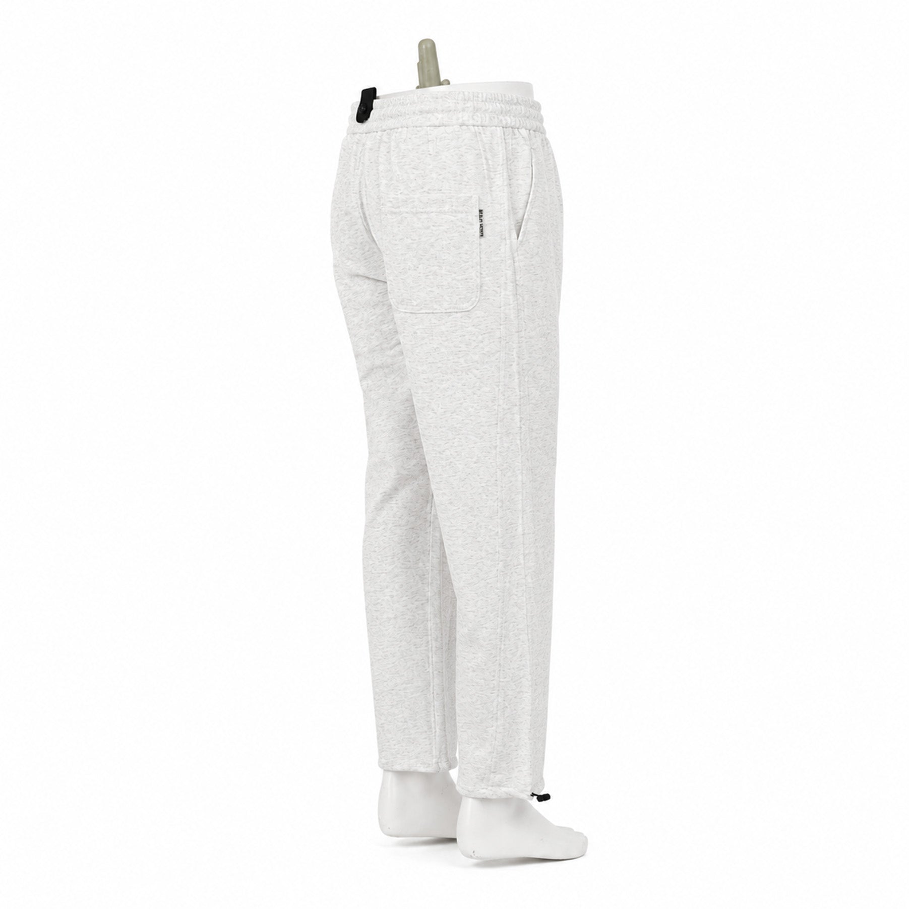 White Textured Jogger Pants