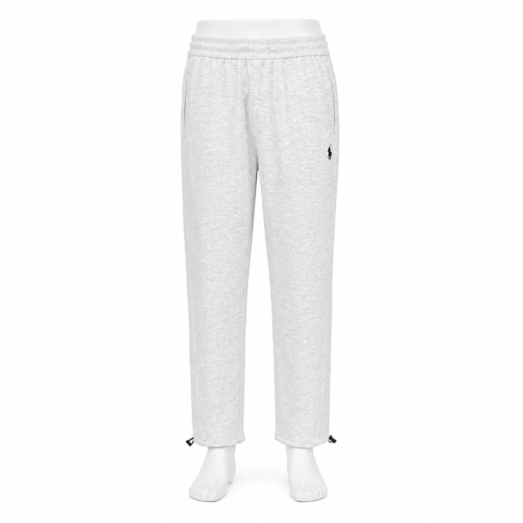 White Textured Jogger Pants
