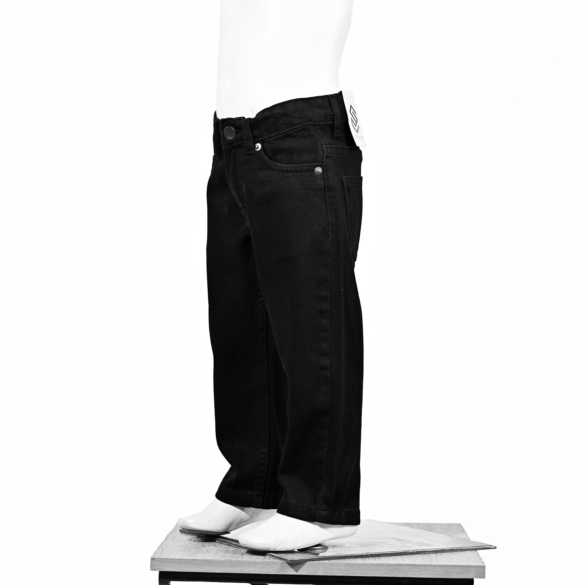 Classic Black Straight Fit Denim Jeans