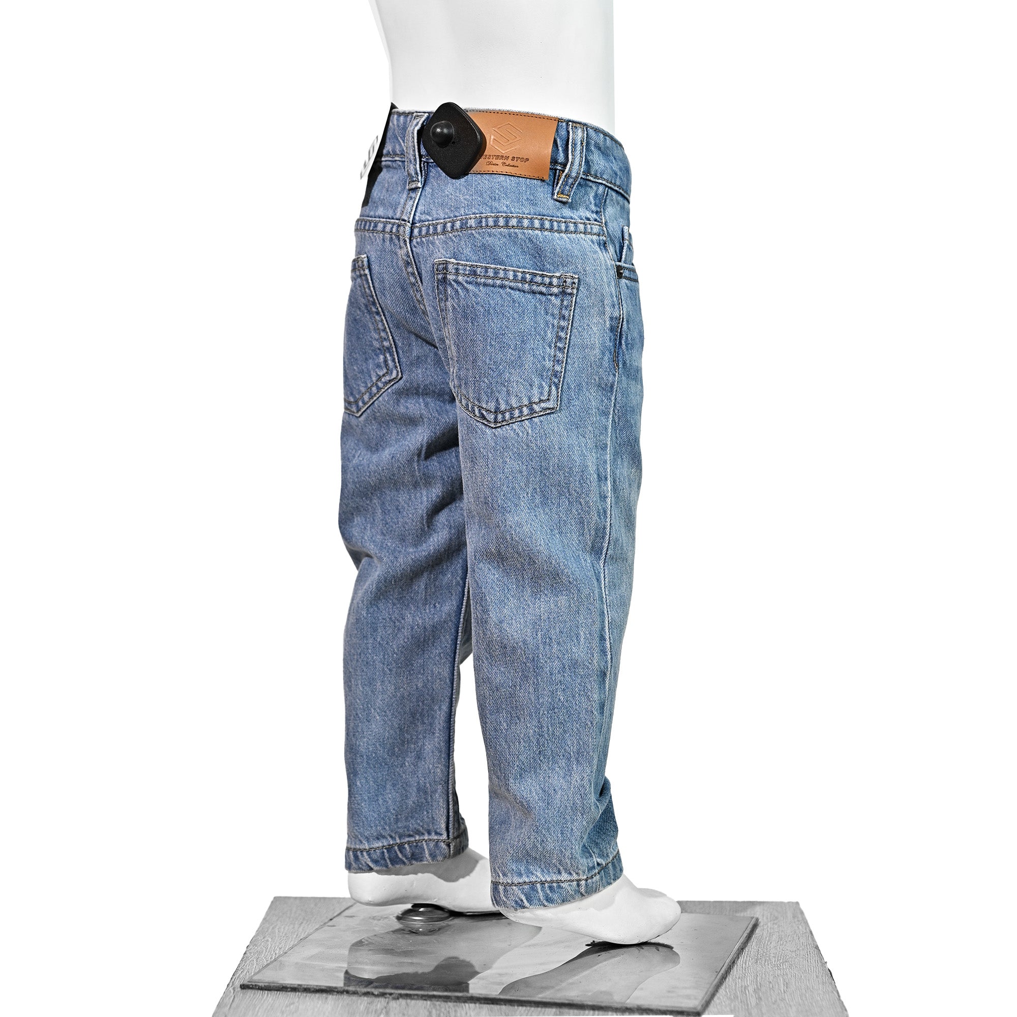 Light Wash Straight Fit Denim Jeans
