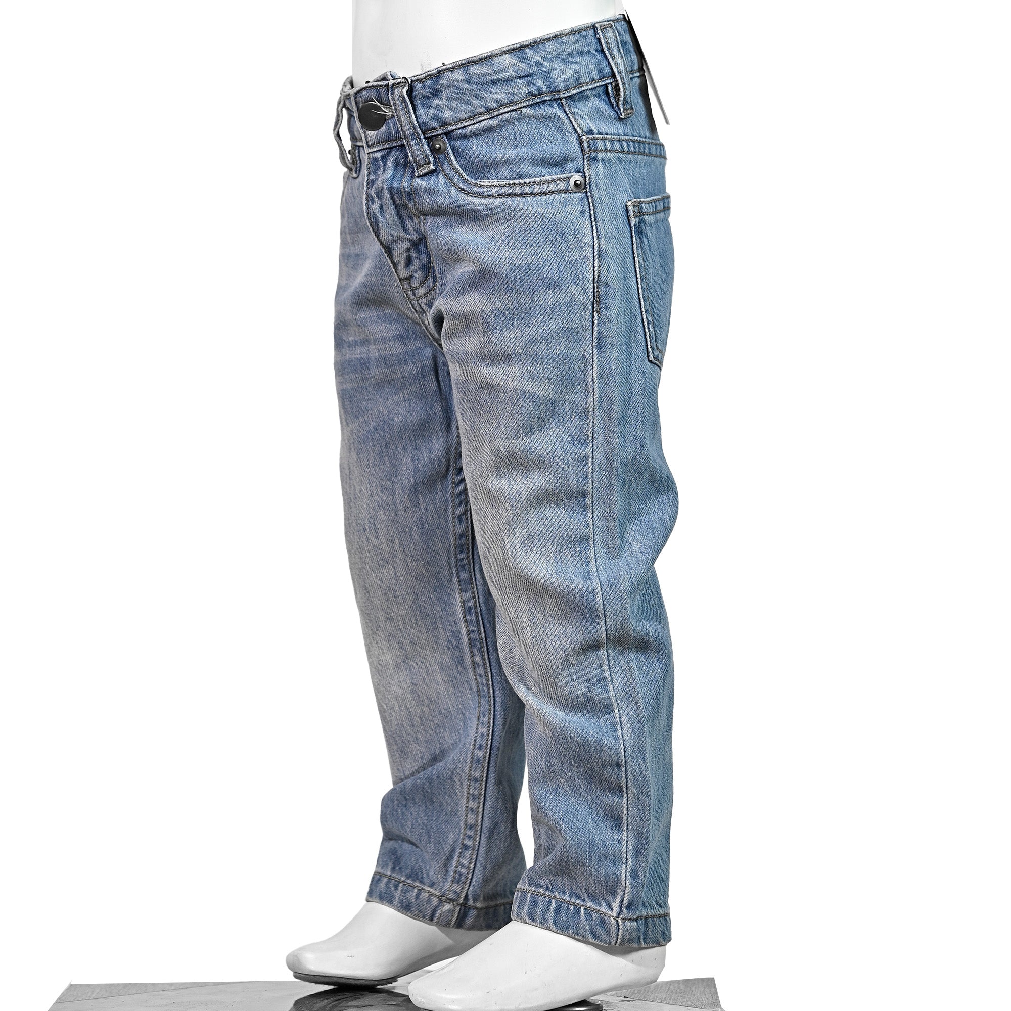 Light Wash Straight Fit Denim Jeans