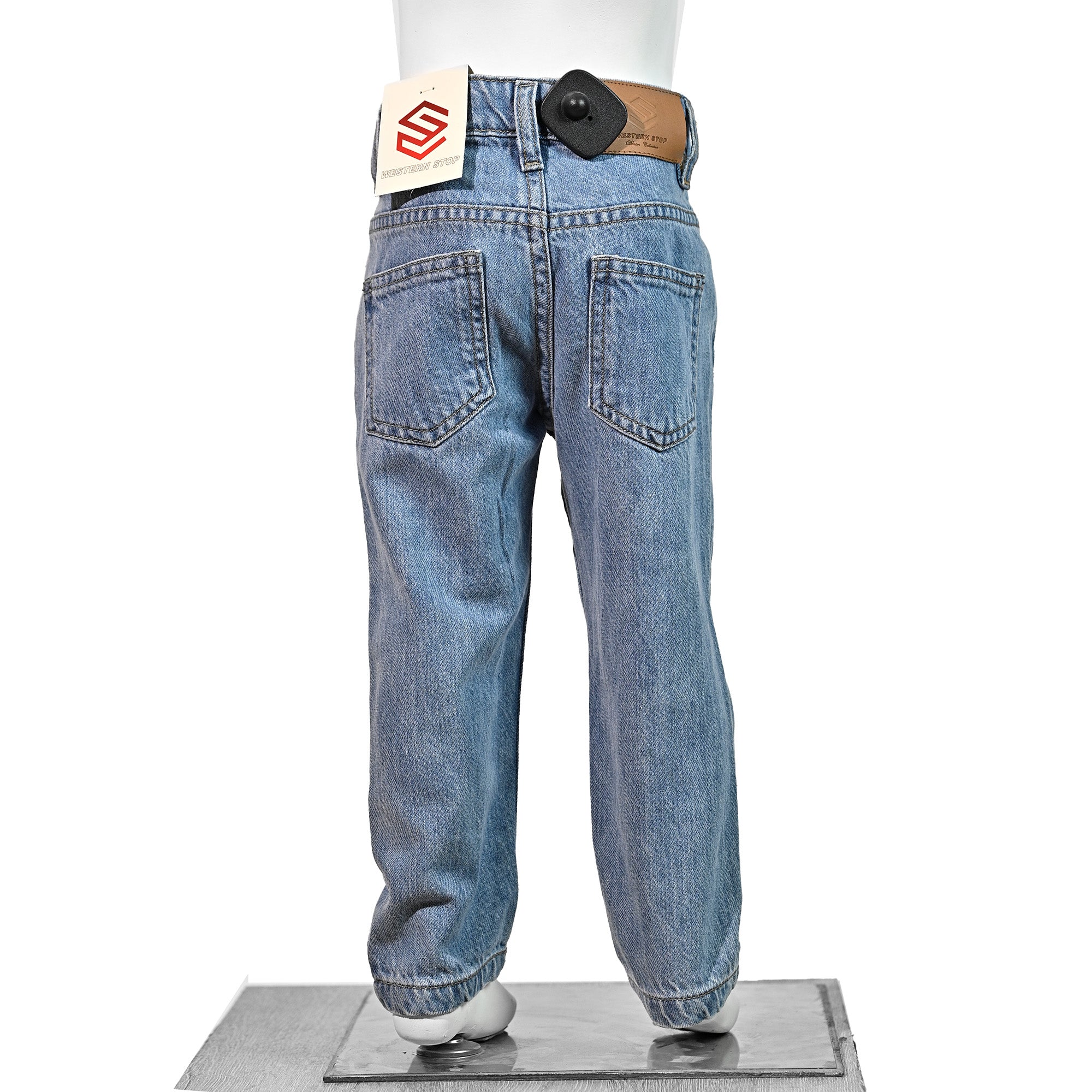 Light Wash Straight Fit Denim Jeans