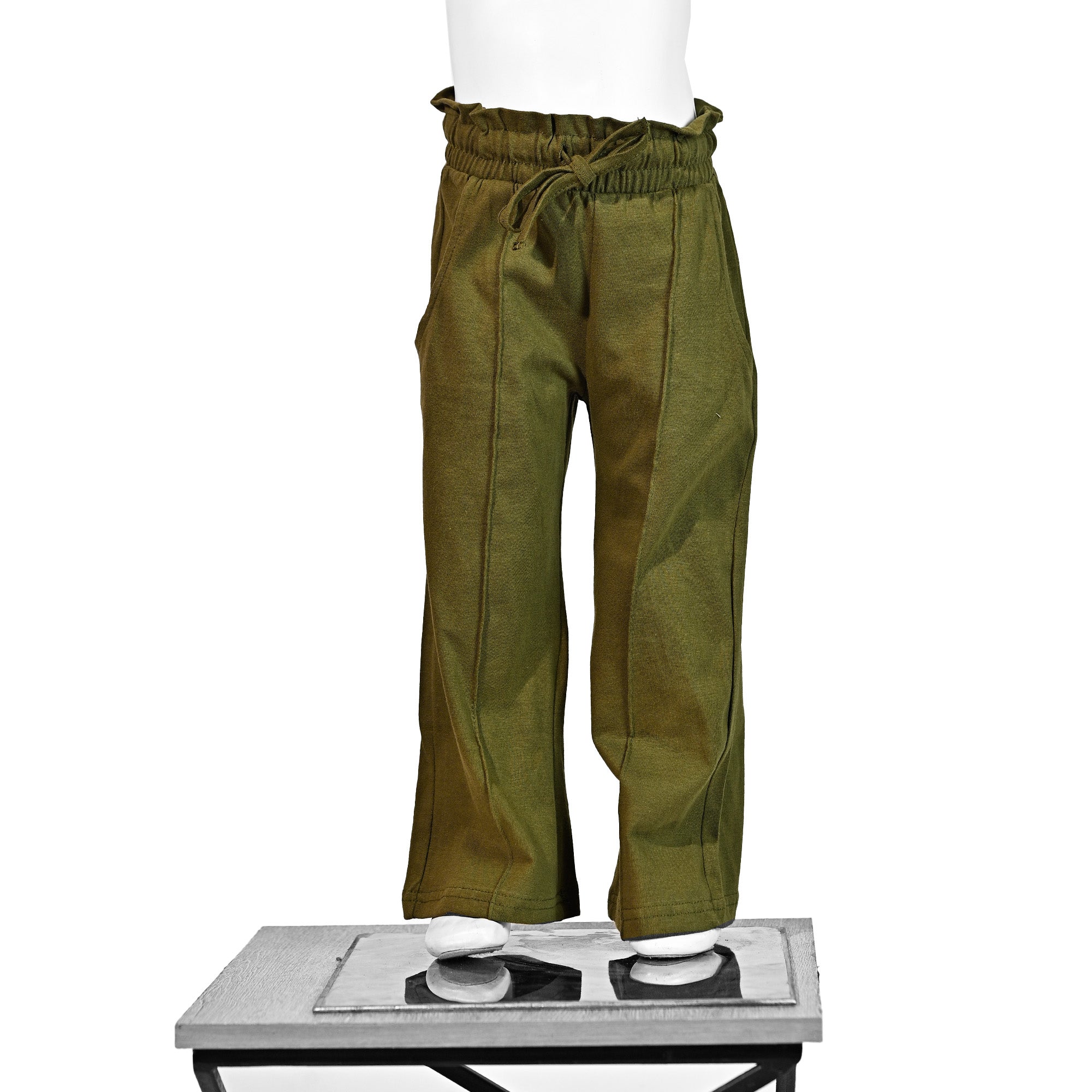 Olive Green Wide Leg Trousers