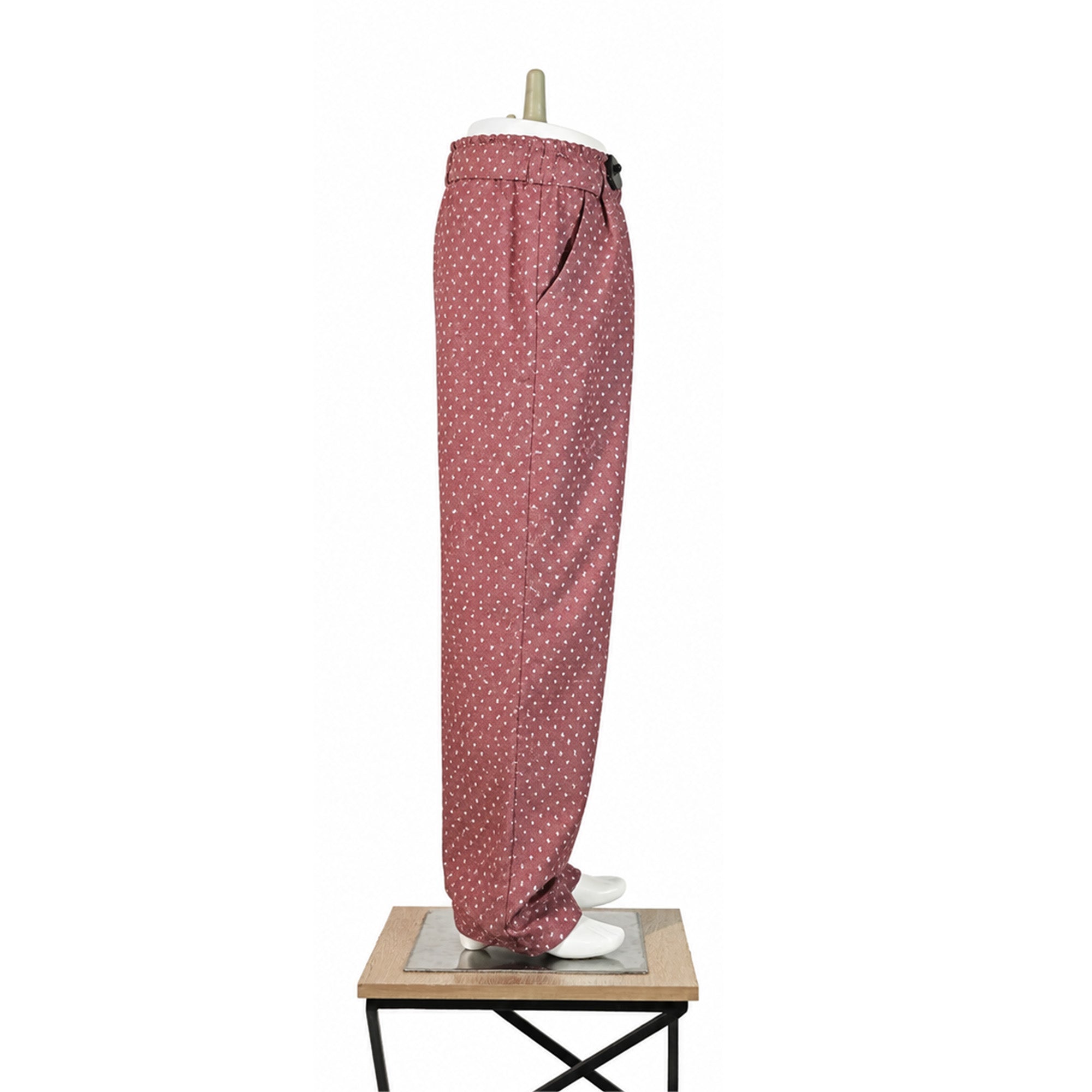 Maroon Printed Relaxed Pants