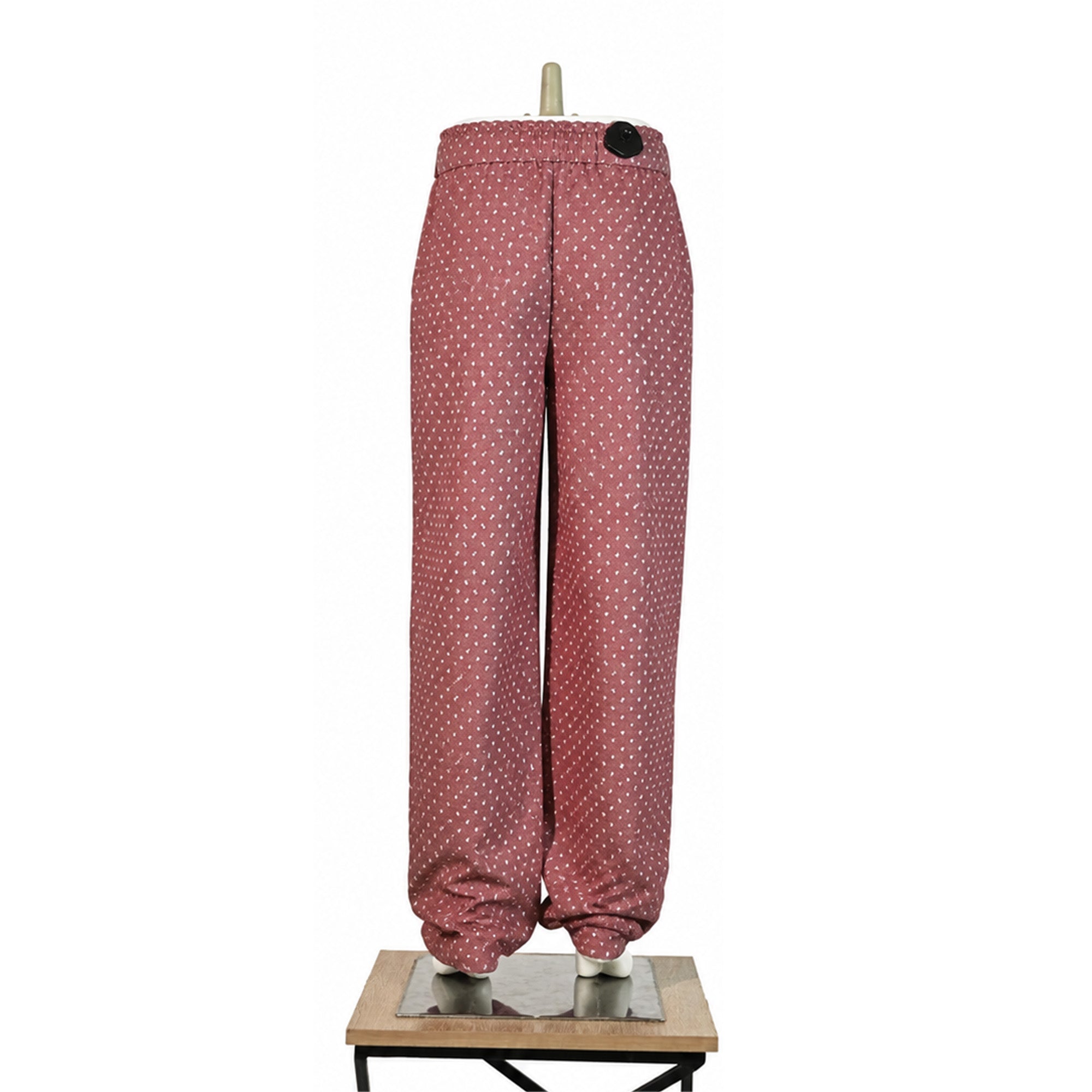 Maroon Printed Relaxed Pants