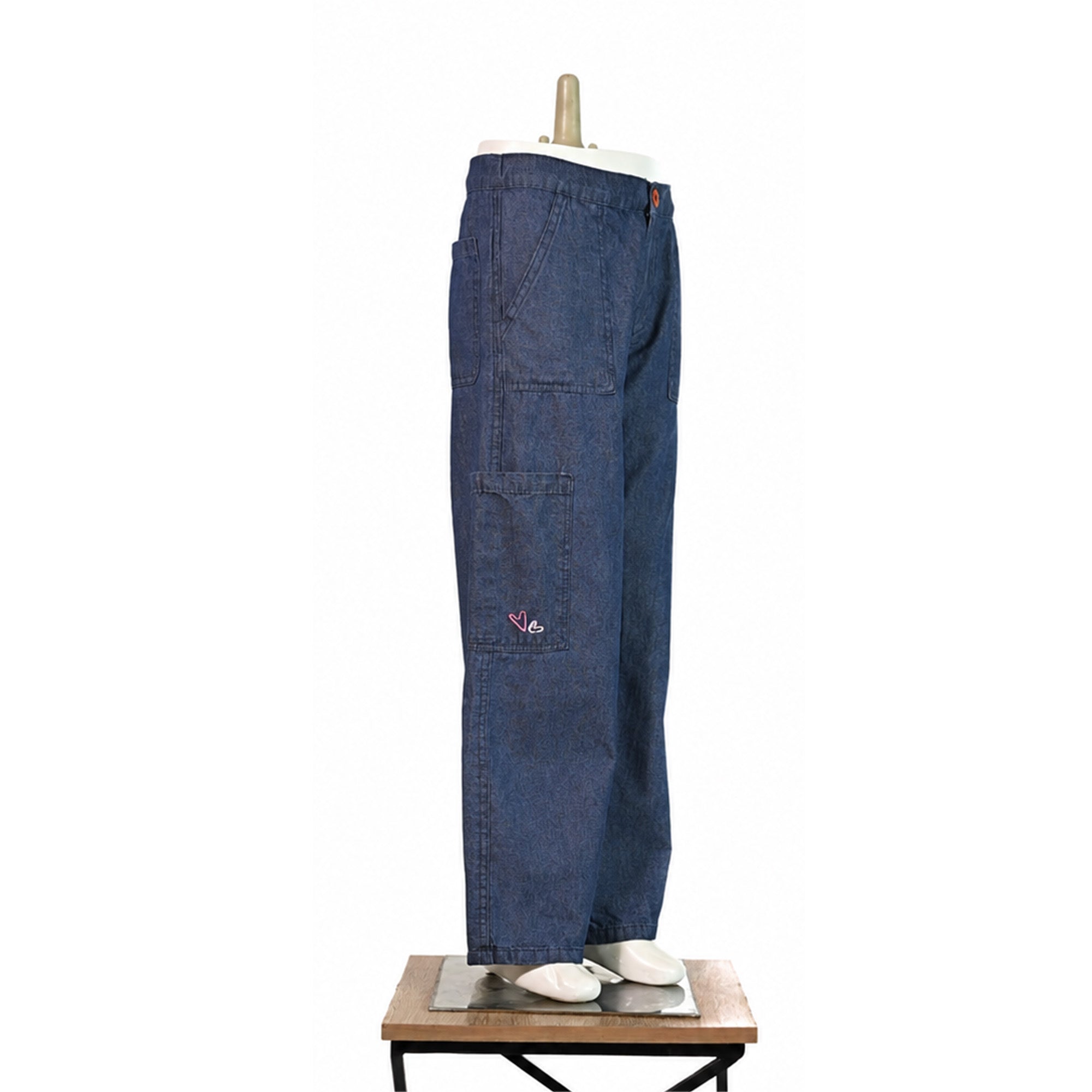 Blue Utility Cargo Pants
