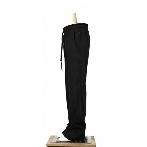 Black Relaxed Fit Drawstring Pants