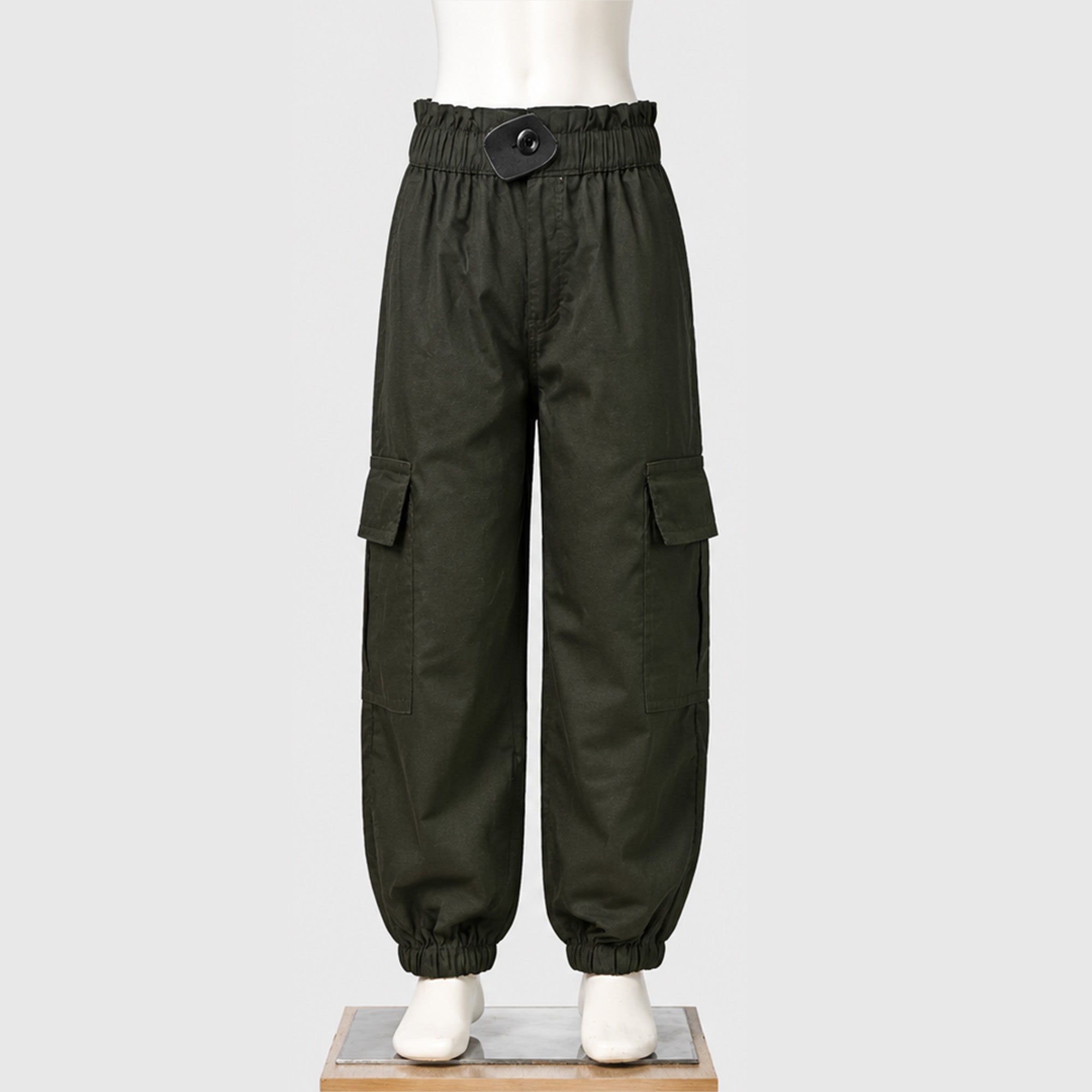 Premium Grey Cargo Wide Leg Pants