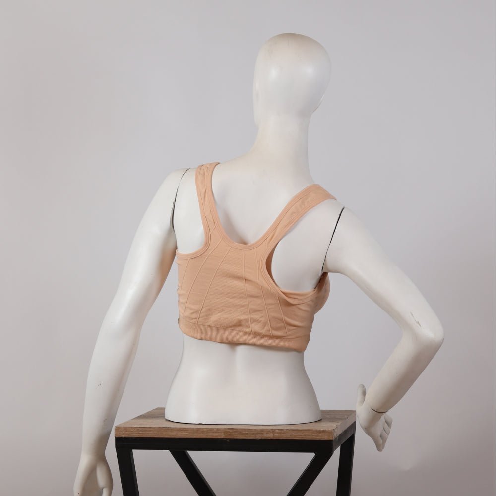 Comfort Fit Front-Zip Seamless Sports Bra