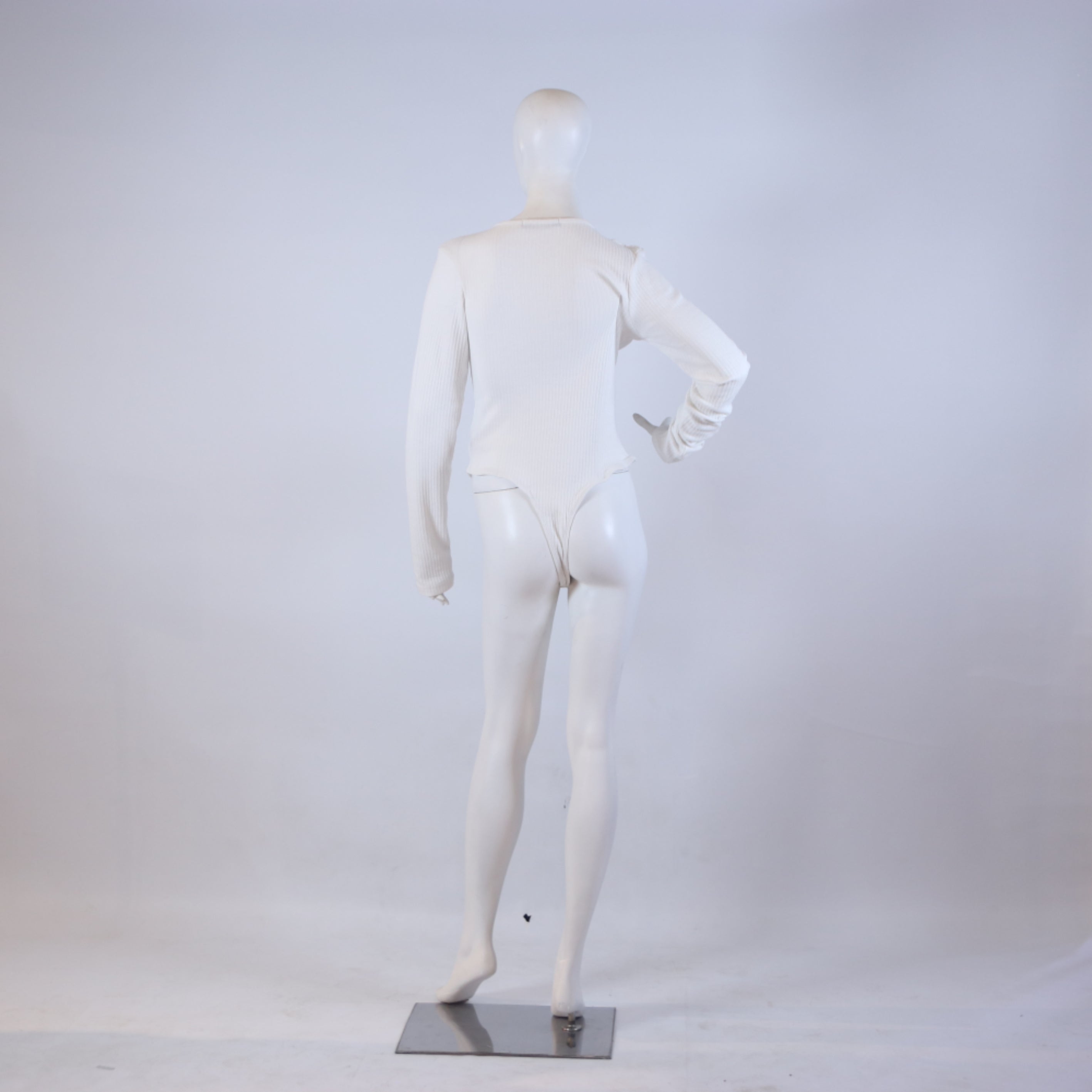 WesternStop Women's Ribbed Long Sleeve Bodysuit – Off-White