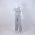 Women's Light Grey Cap Sleeve Top