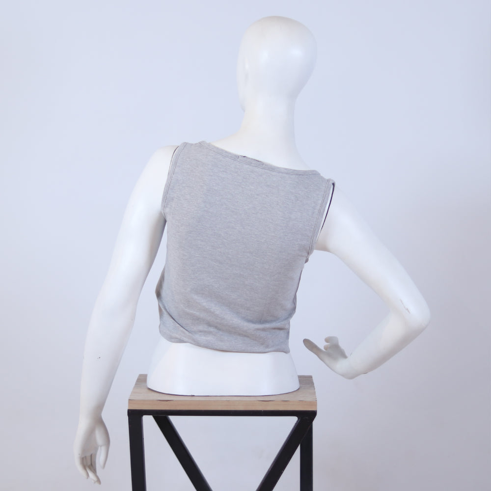 Women's Basic Scoop Neck Tank Top – Grey