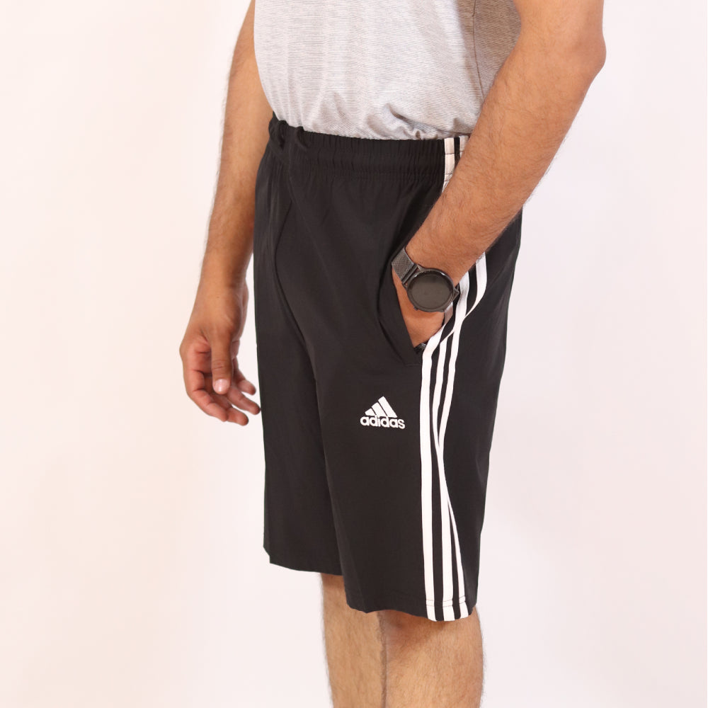 Three-Stripe Performance Training Shorts - Black