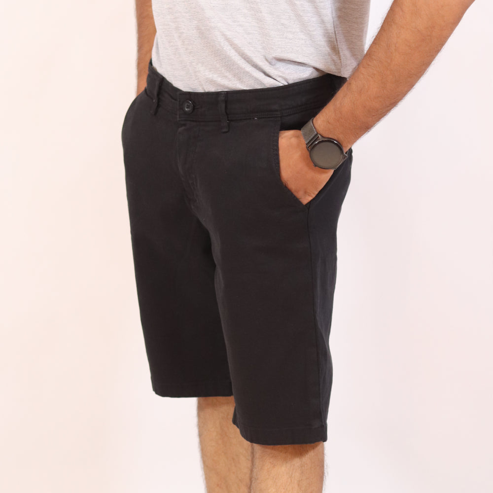 Classic Casual Chino Shorts - Black